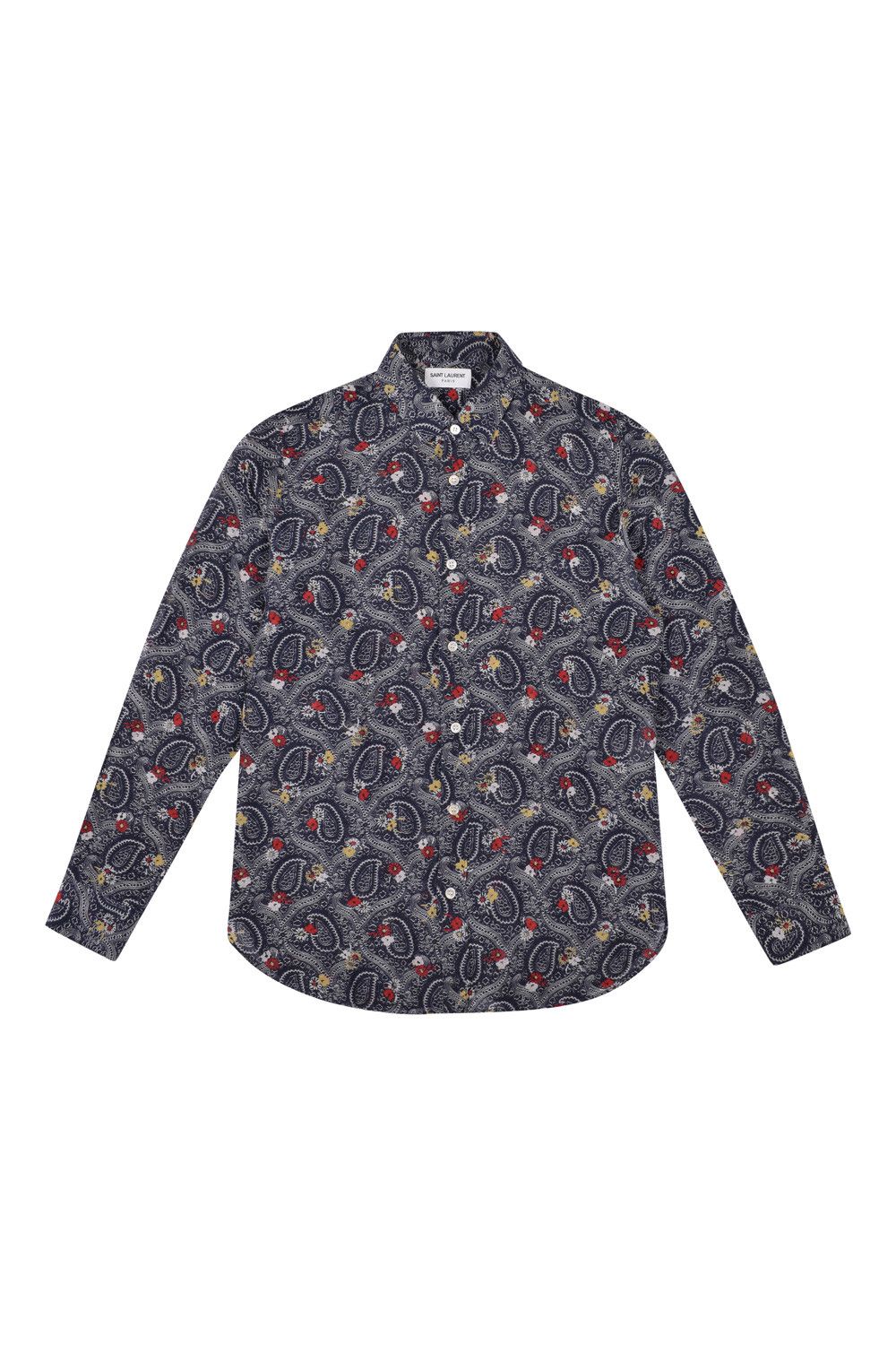 Saint Laurent Paris SS15 Psych Rock Silk Cotton Paisley Shirt Size US M / EU 48-50 / 2 - 1 Thumbnail