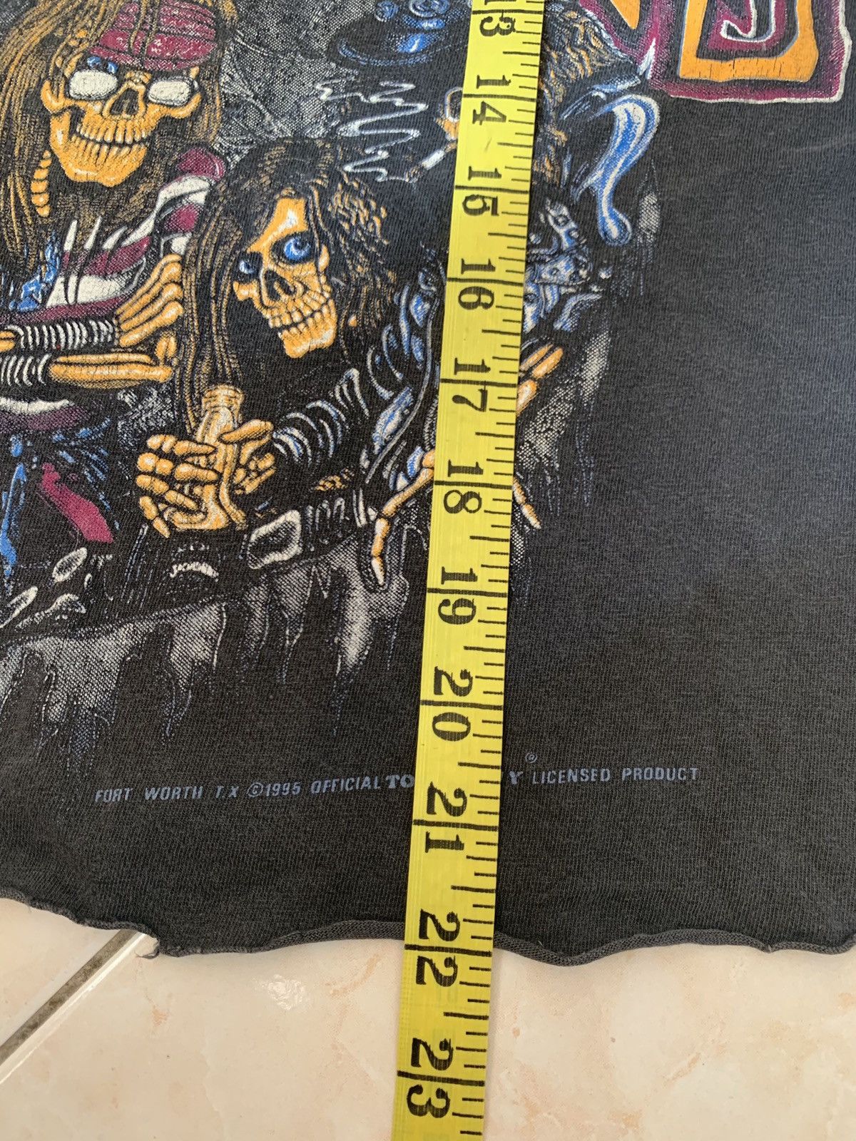 Guns N' Roses × Vintage Vintage 90’s Cropped Shirt Distress Bootleg Guns And Roses Size US L / EU 52-54 / 3 - 11 Thumbnail