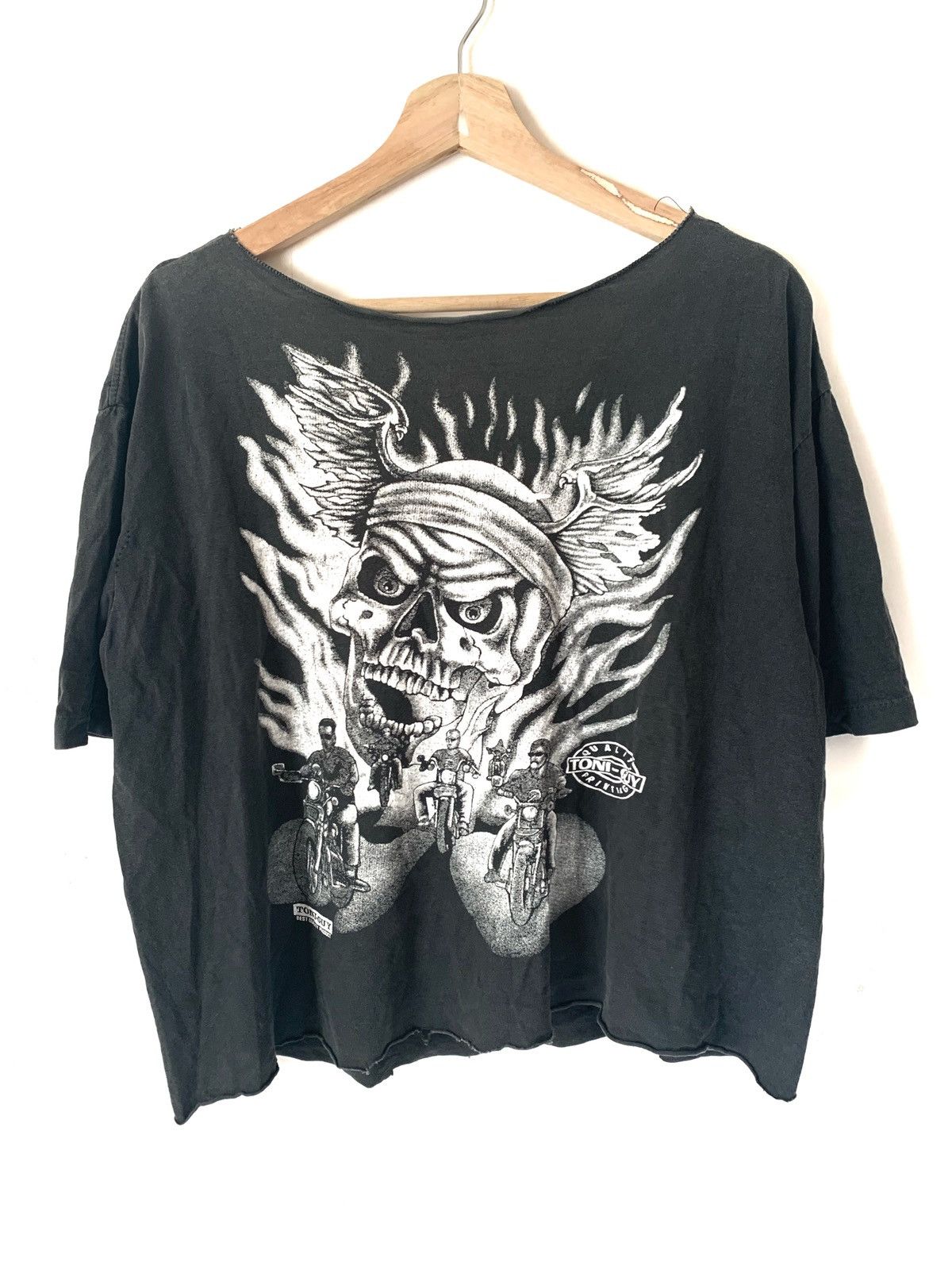 Guns N' Roses × Vintage Vintage 90’s Cropped Shirt Distress Bootleg Guns And Roses Size US L / EU 52-54 / 3 - 2 Thumbnail