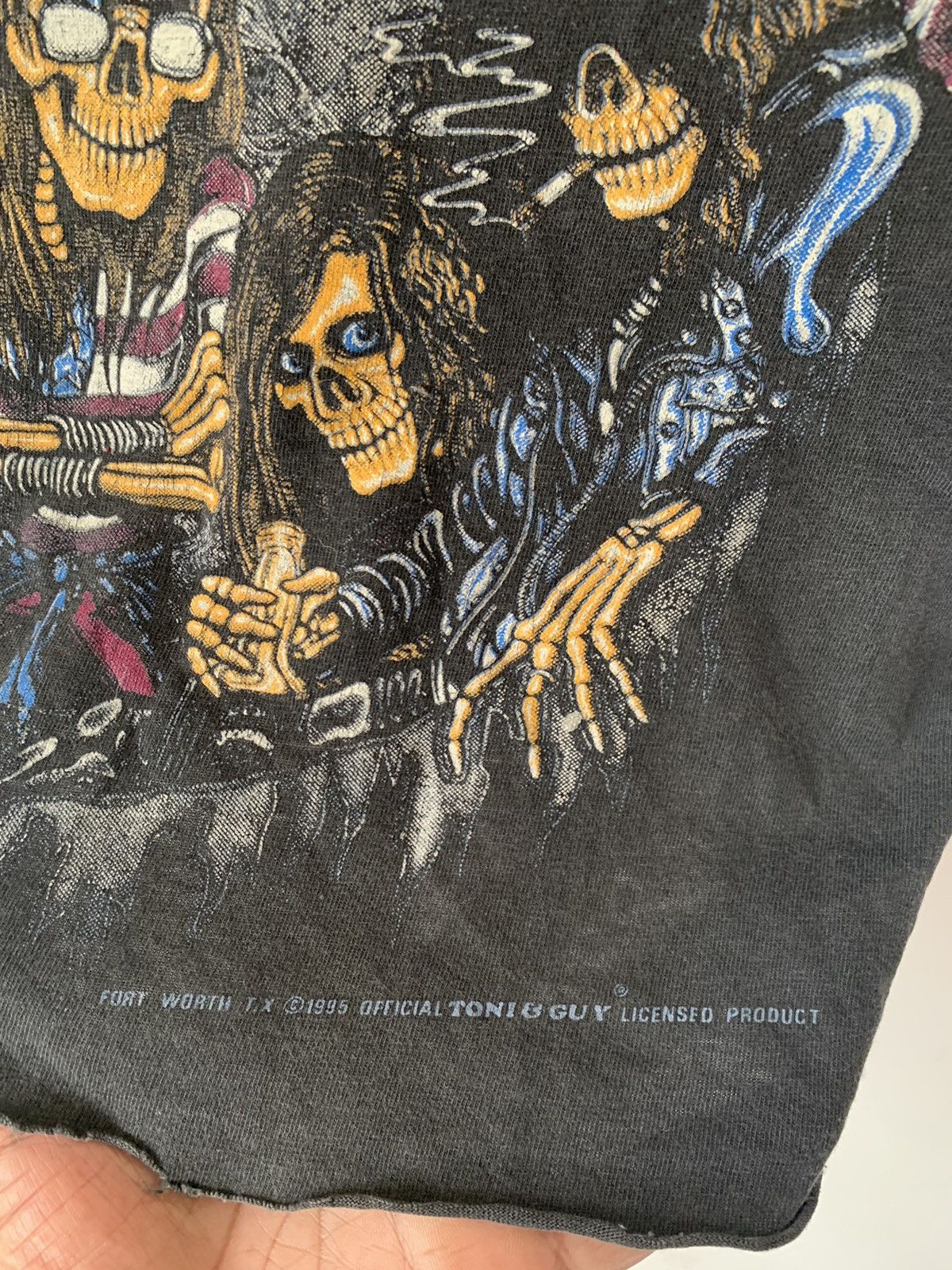 Guns N' Roses × Vintage Vintage 90’s Cropped Shirt Distress Bootleg Guns And Roses Size US L / EU 52-54 / 3 - 3 Thumbnail