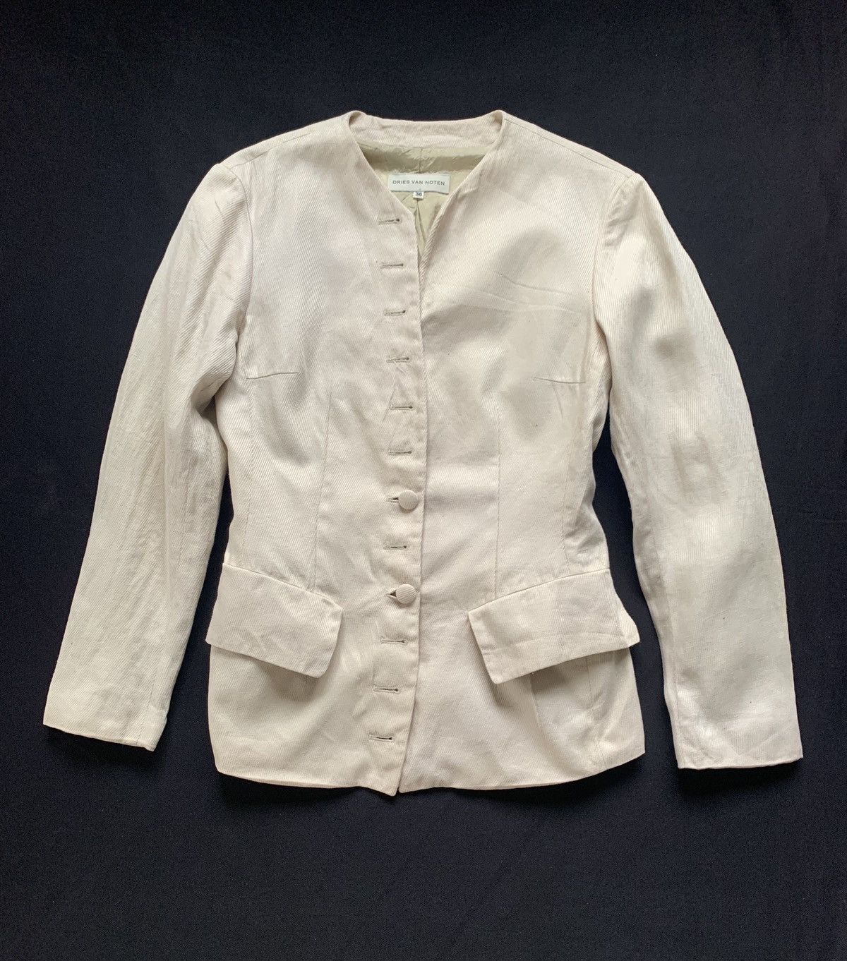 Dries Van Noten 🔥FINAL DROP B4 DELETE🔥Dries Van Noten Cream Color Blazer Size 38S - 1 Thumbnail