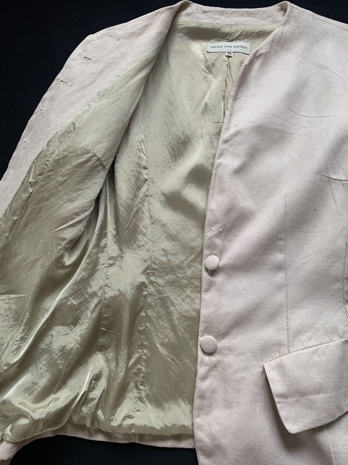 Dries Van Noten 🔥FINAL DROP B4 DELETE🔥Dries Van Noten Cream Color Blazer Size 38S - 3 Thumbnail