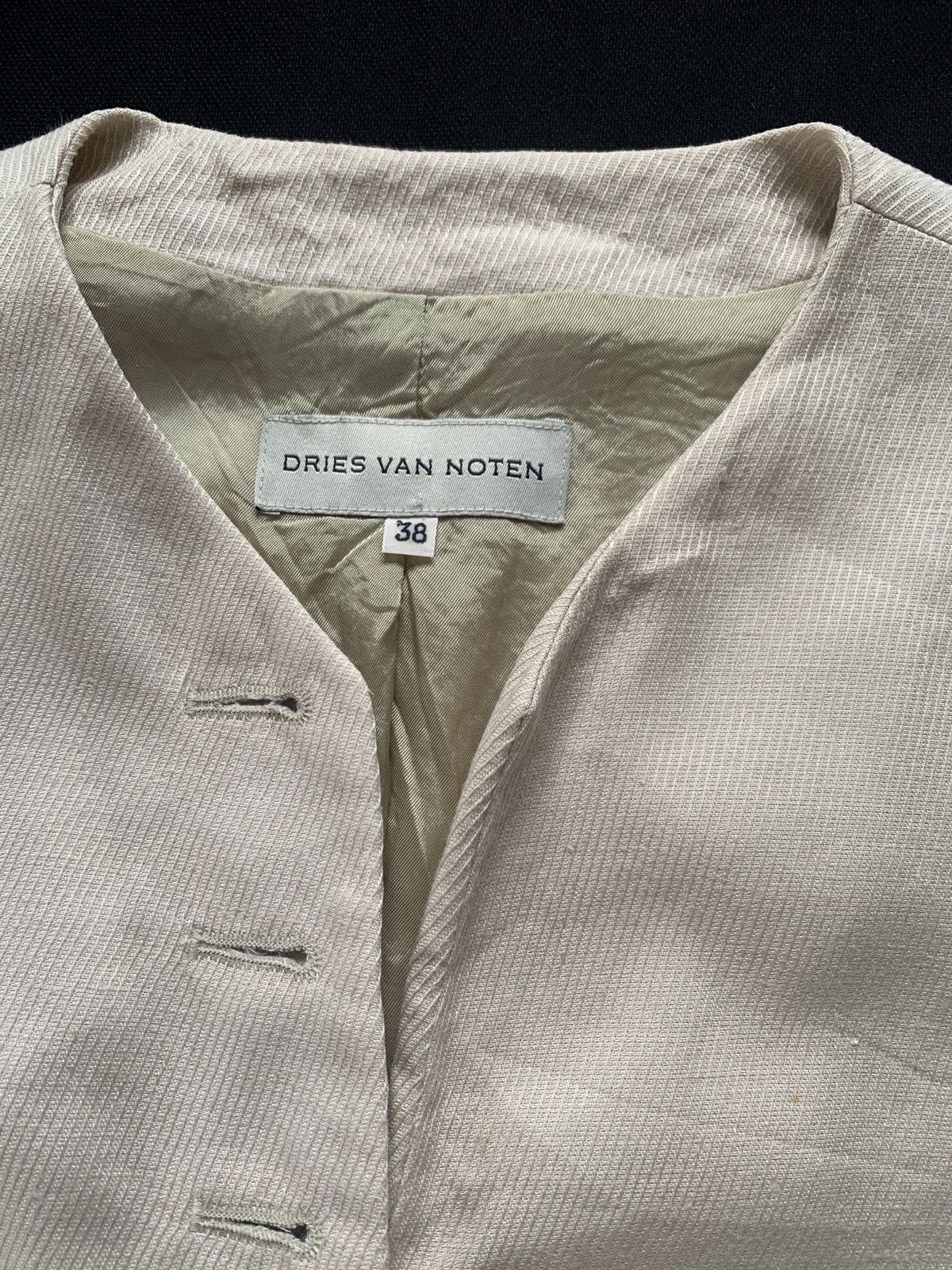 Dries Van Noten 🔥FINAL DROP B4 DELETE🔥Dries Van Noten Cream Color Blazer Size 38S - 4 Thumbnail