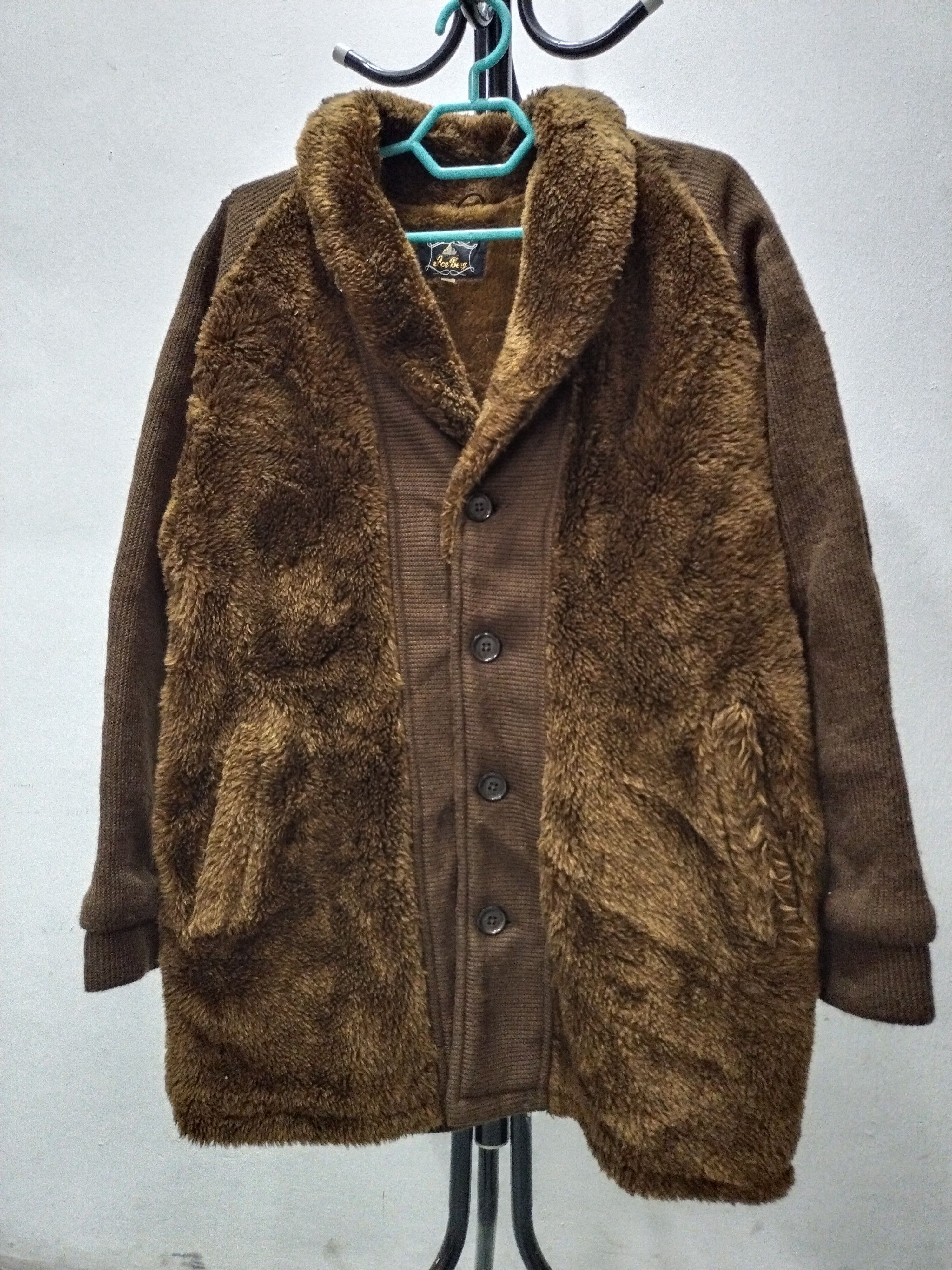 Iceberg × Vintage Vintage Men's Iceberg Wool Coat Jacket Size US L / EU 52-54 / 3 - 1 Thumbnail