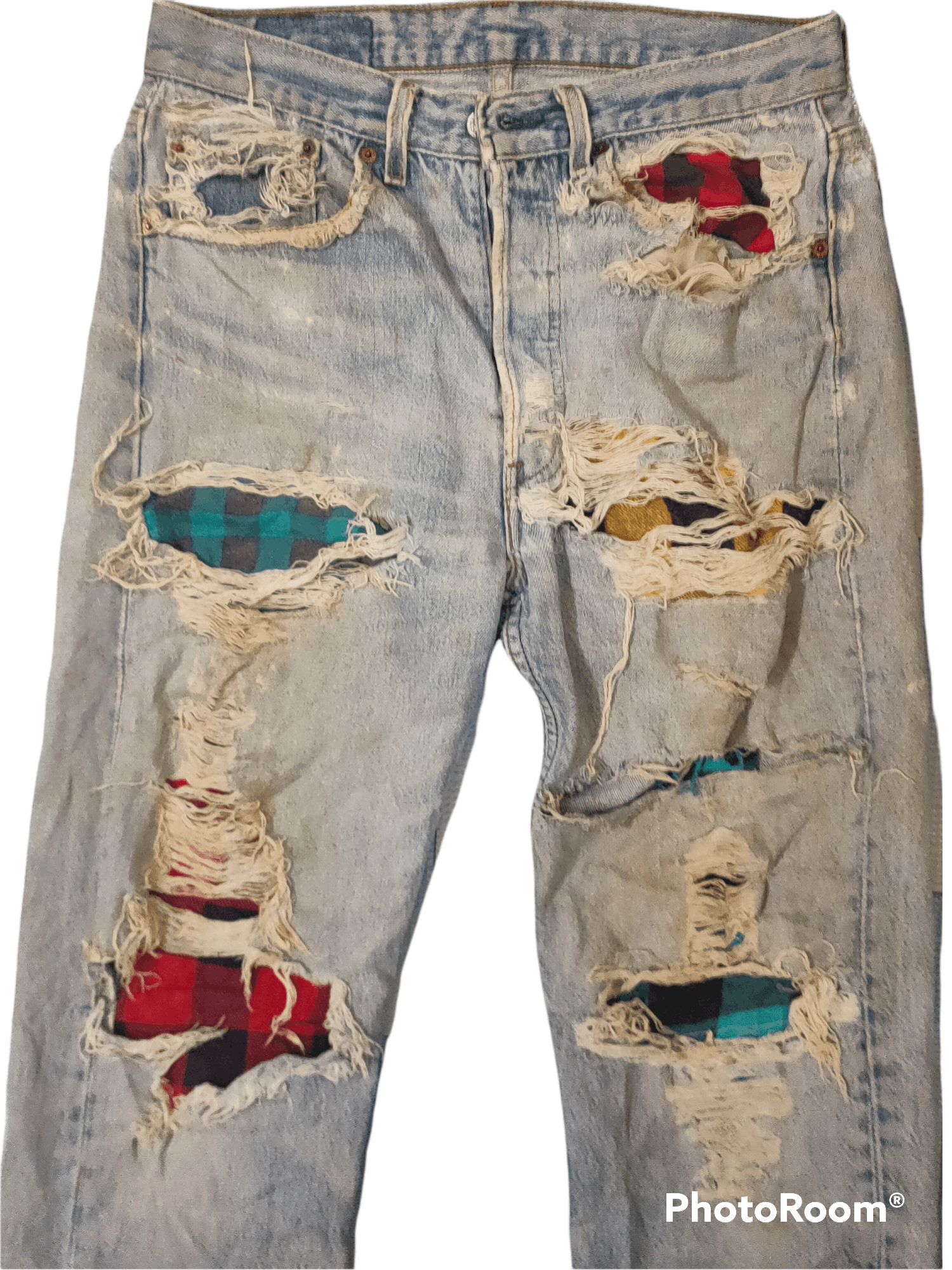 Levi's Vintage Clothing Levi's 501 button fly distressed denim jeans vintage Size US 32 / EU 48 - 2 Thumbnail