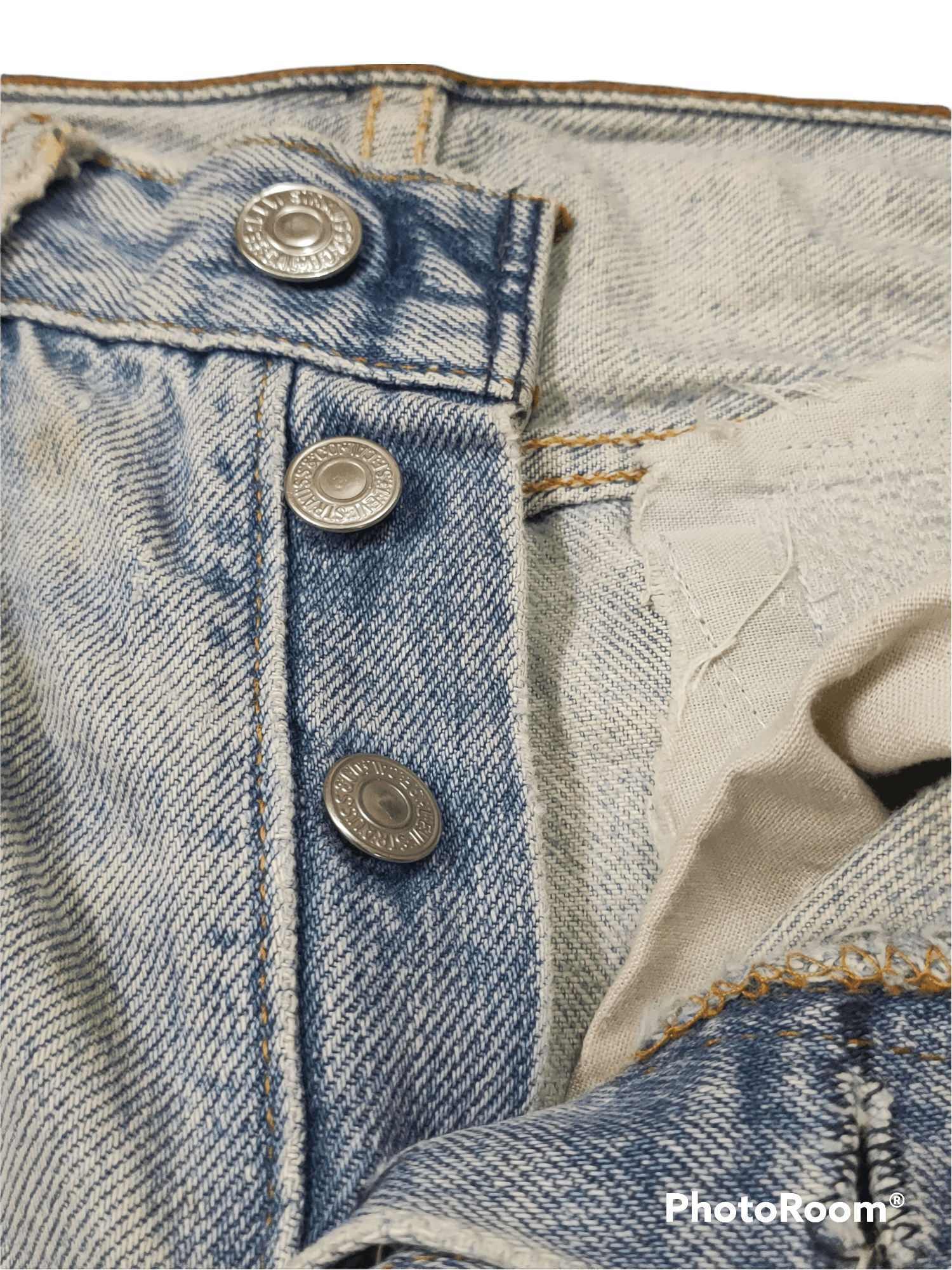 Levi's Vintage Clothing Levi's 501 button fly distressed denim jeans vintage Size US 32 / EU 48 - 6 Thumbnail