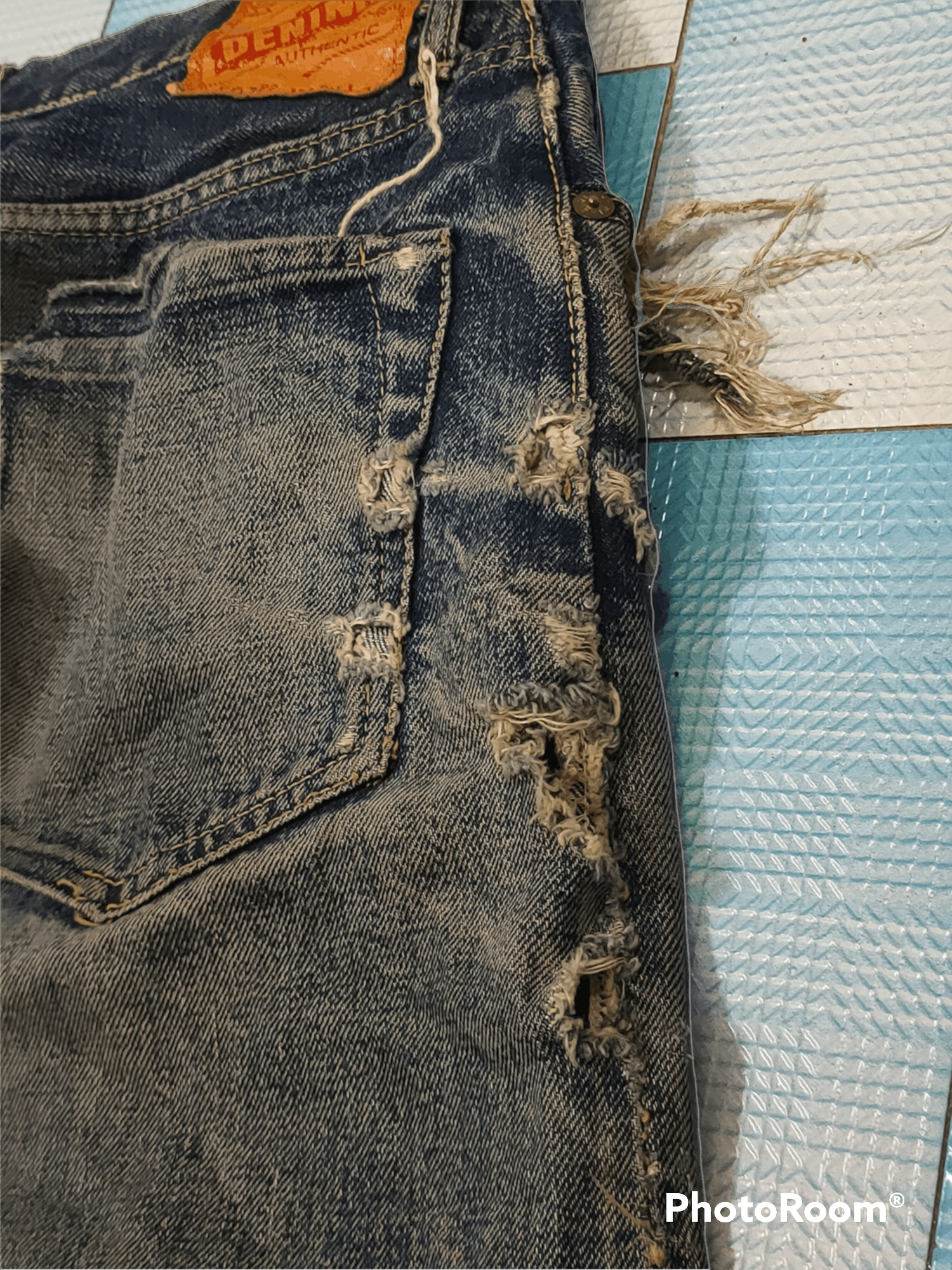 Denime Denime salverage vintage distressed denim button fly 🇯🇵 Size US 29 - 7 Thumbnail