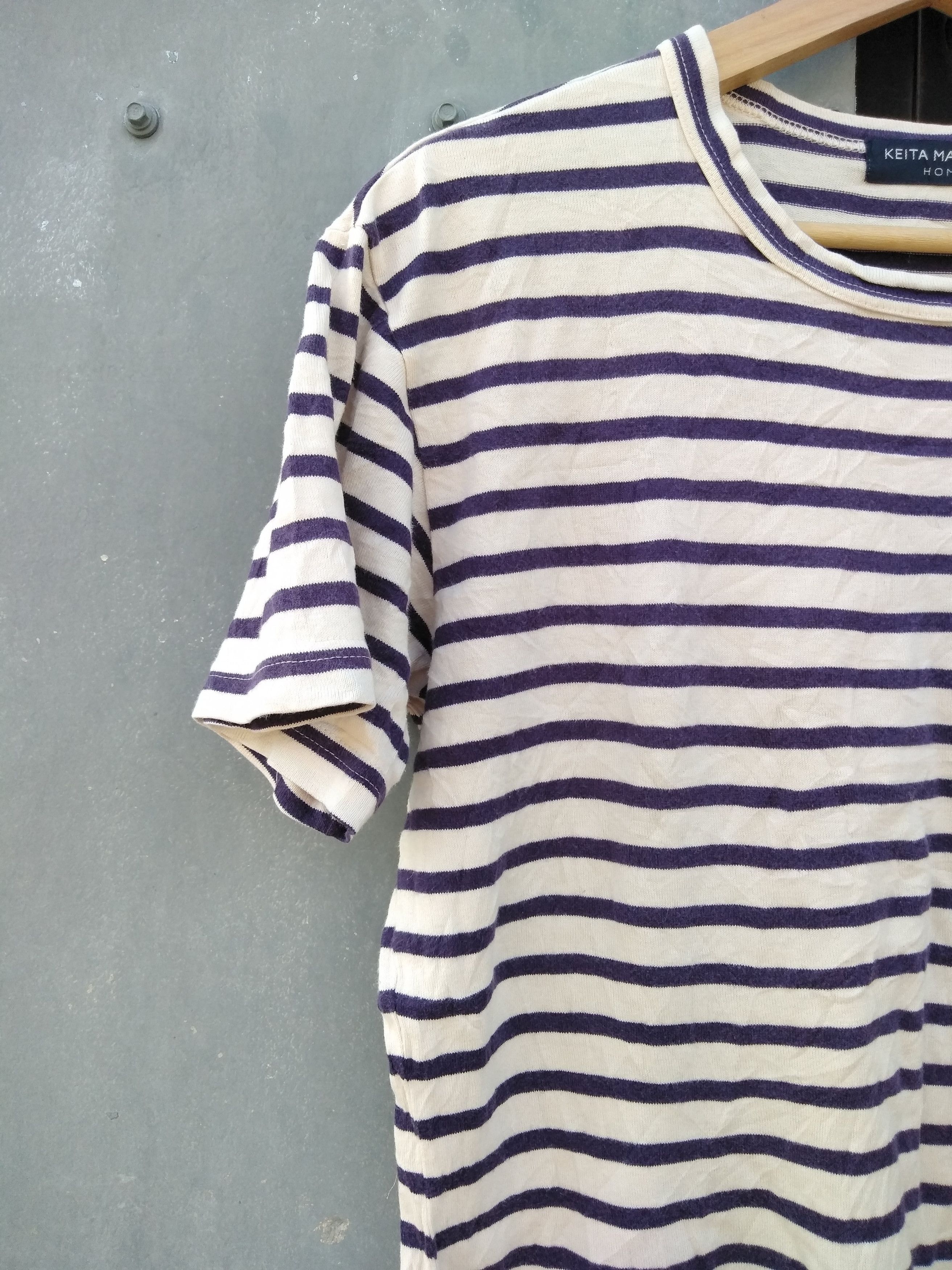 Japanese Brand KEITA MARUYAMA HOMME STRIPED T SHIRTS Size US L / EU 52-54 / 3 - 4 Thumbnail