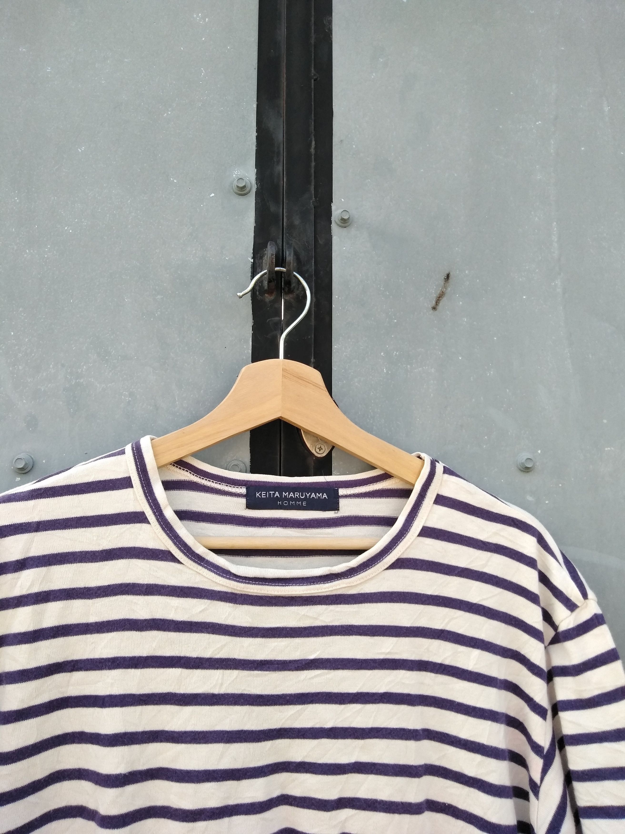 Japanese Brand KEITA MARUYAMA HOMME STRIPED T SHIRTS Size US L / EU 52-54 / 3 - 3 Thumbnail