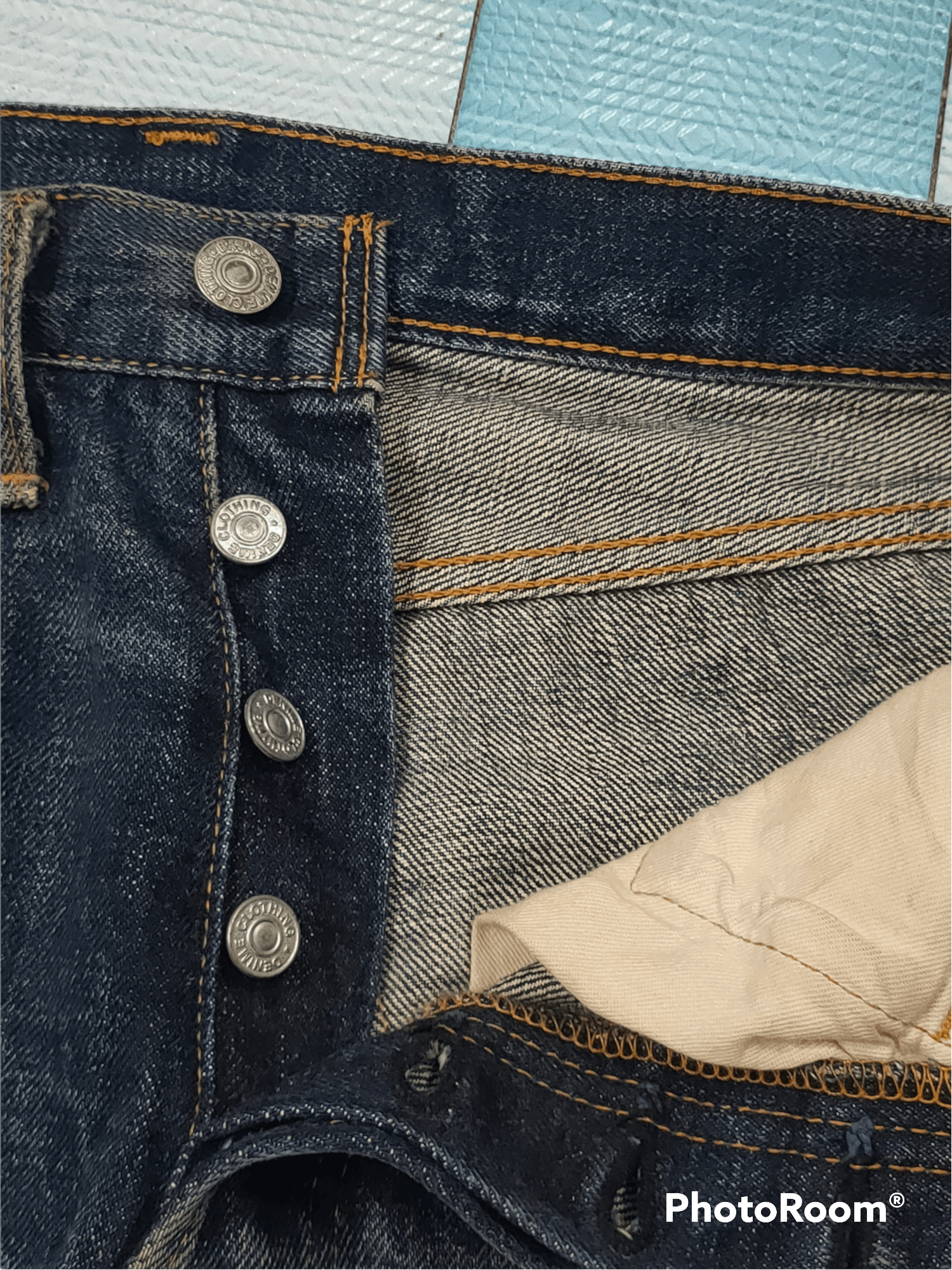 Denime Denime salverage vintage distressed denim button fly Size US 29 - 7 Thumbnail