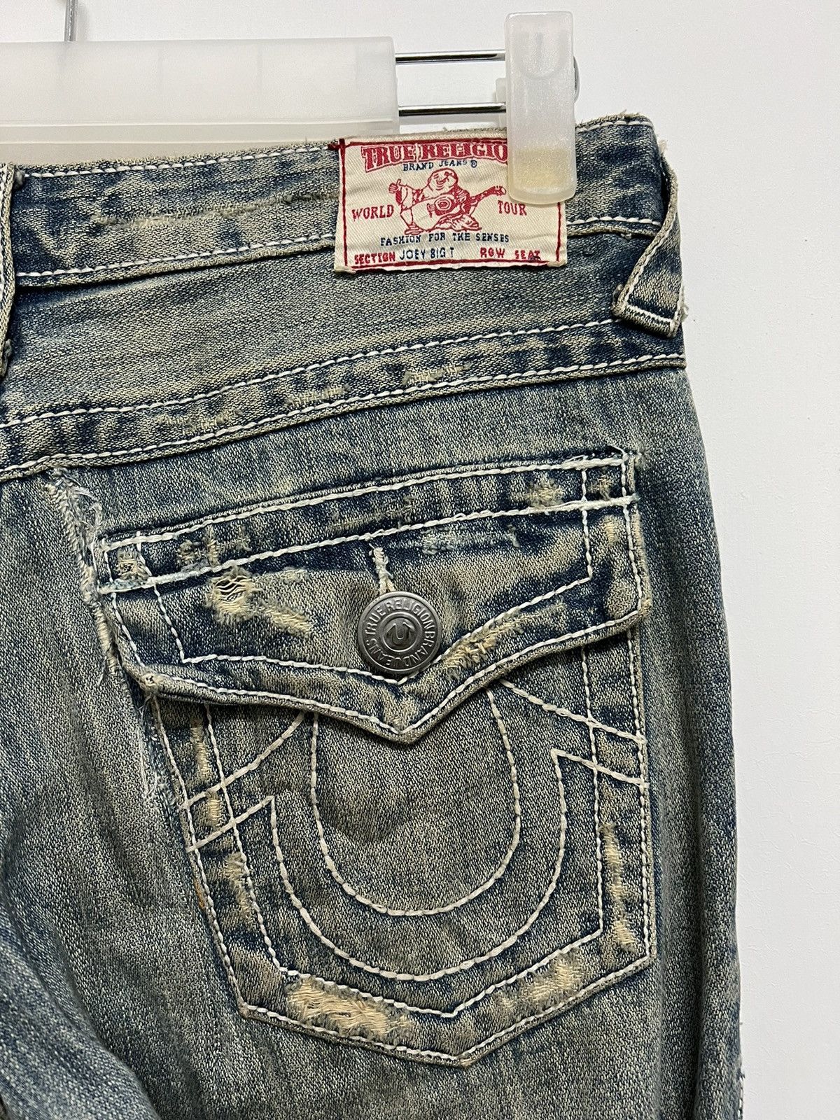 Japanese Brand True Religion Flared Butterfly Jeans Size US 30 / EU 46 - 12 Thumbnail