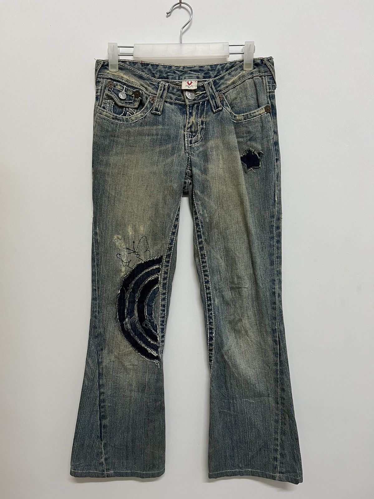 Japanese Brand True Religion Flared Butterfly Jeans Size US 30 / EU 46 - 1 Thumbnail