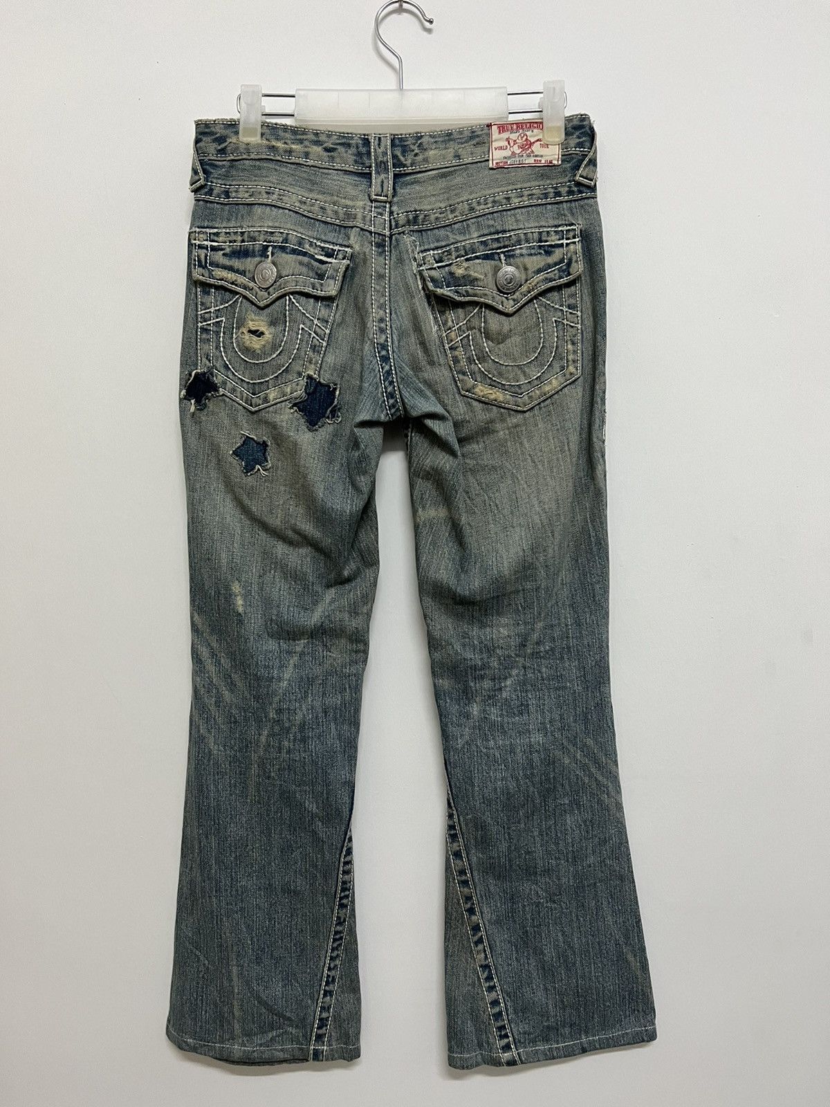 Japanese Brand True Religion Flared Butterfly Jeans Size US 30 / EU 46 - 8 Thumbnail