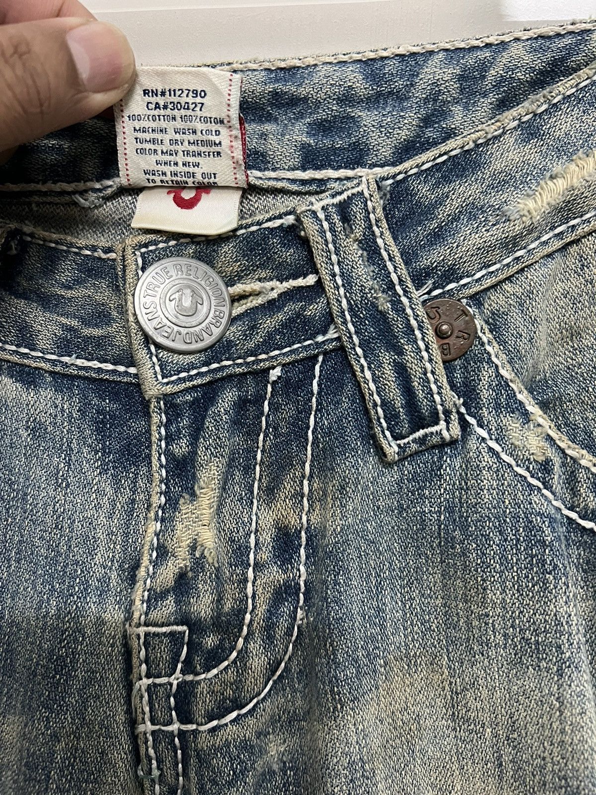 Japanese Brand True Religion Flared Butterfly Jeans Size US 30 / EU 46 - 7 Thumbnail