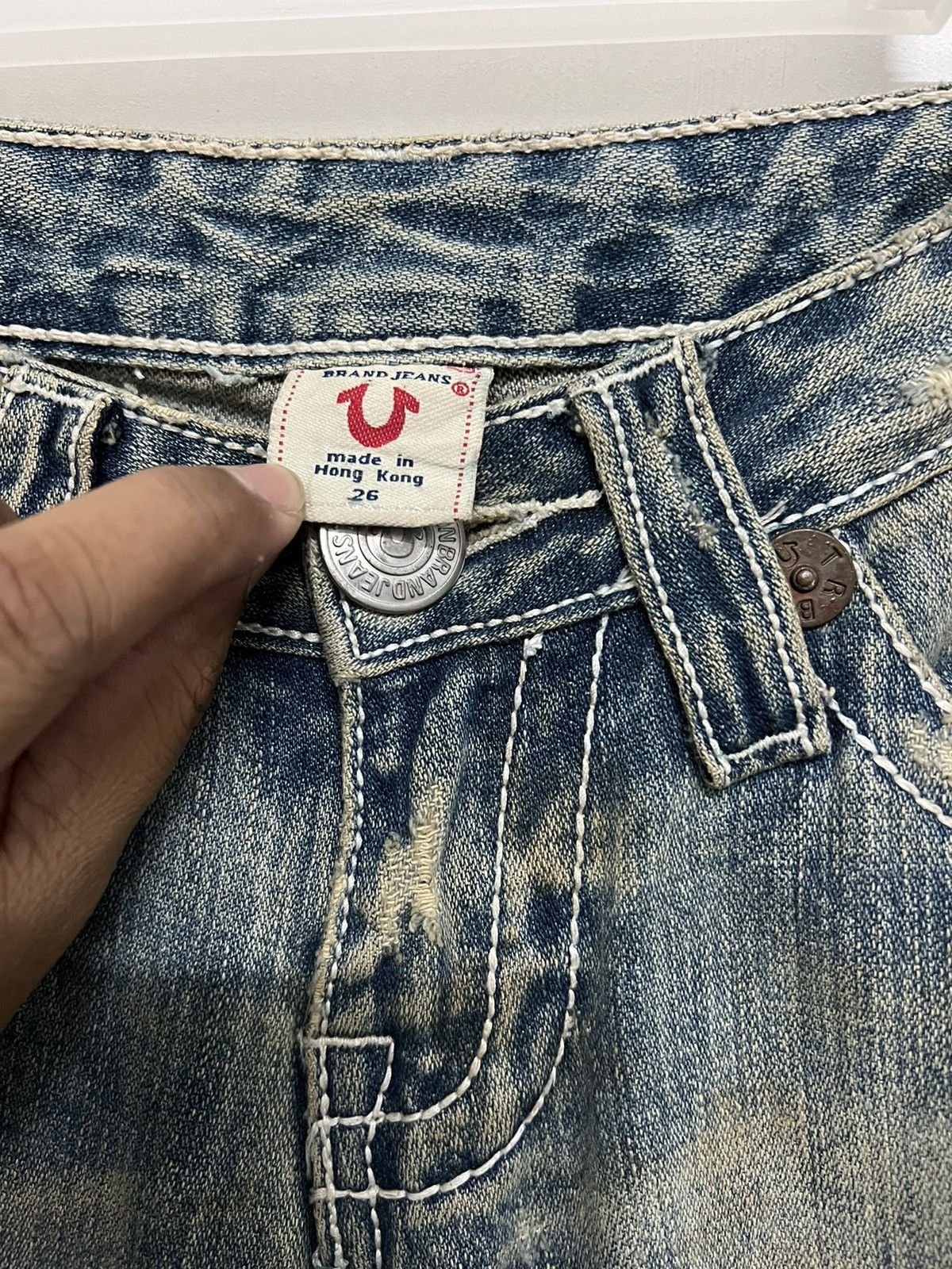 Japanese Brand True Religion Flared Butterfly Jeans Size US 30 / EU 46 - 6 Thumbnail
