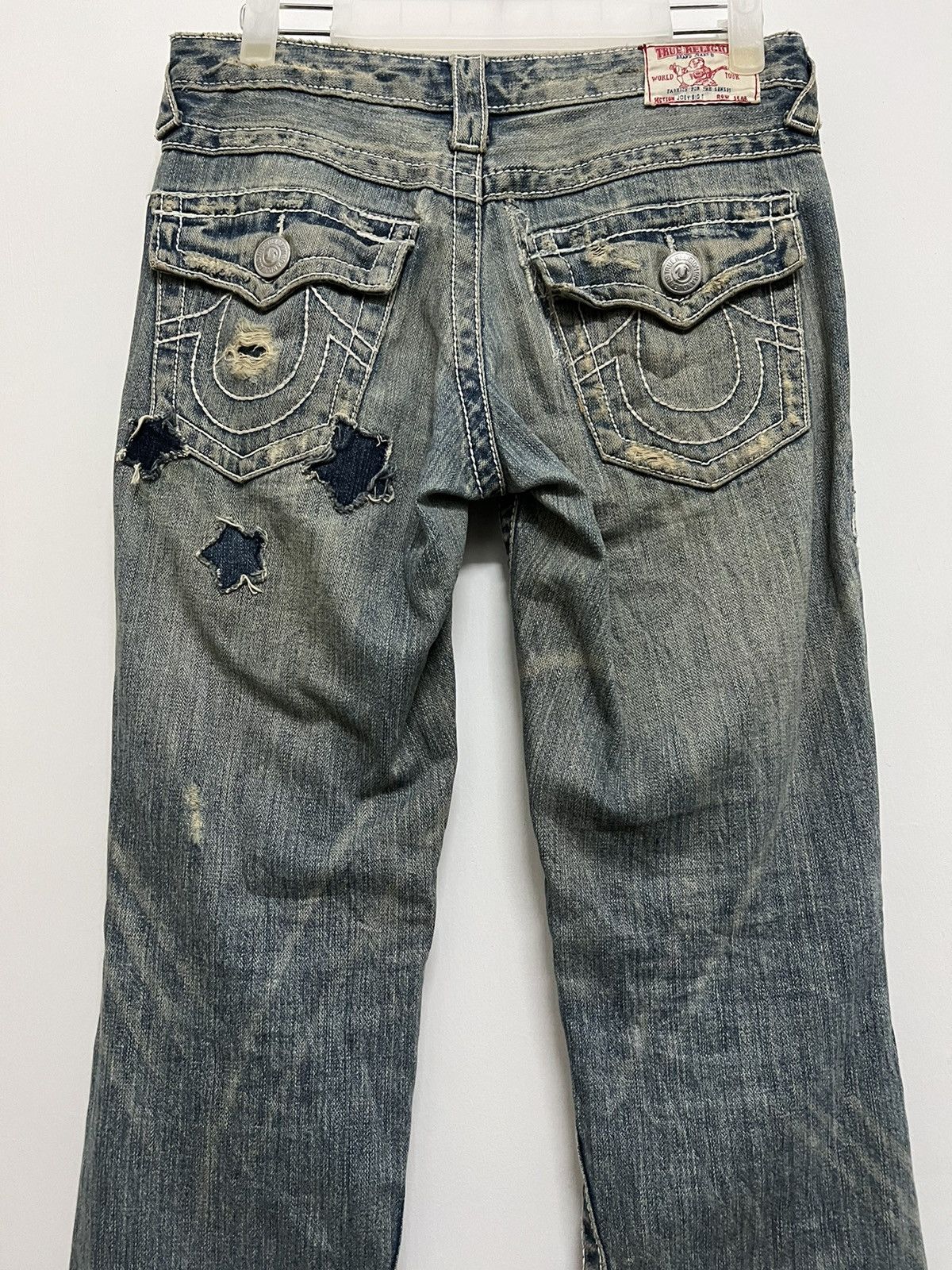 Japanese Brand True Religion Flared Butterfly Jeans Size US 30 / EU 46 - 10 Thumbnail
