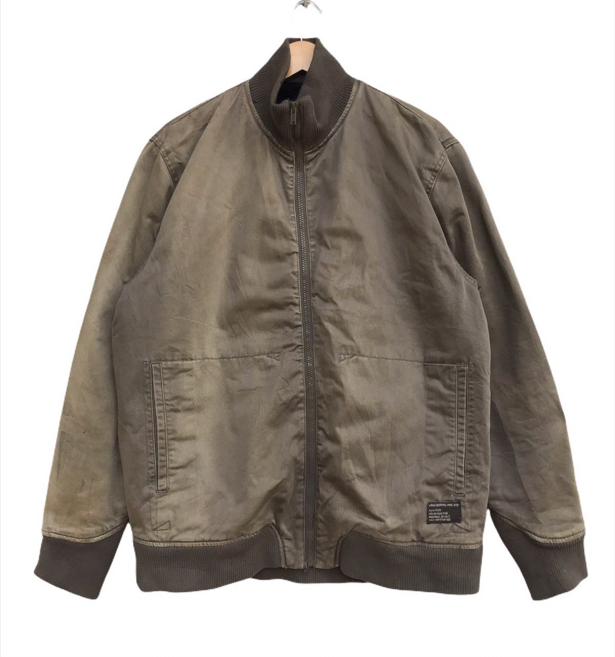 image of Stussy Authentic Outer Gear Bomber Style Jacket in Green, Men's (Size Medium)