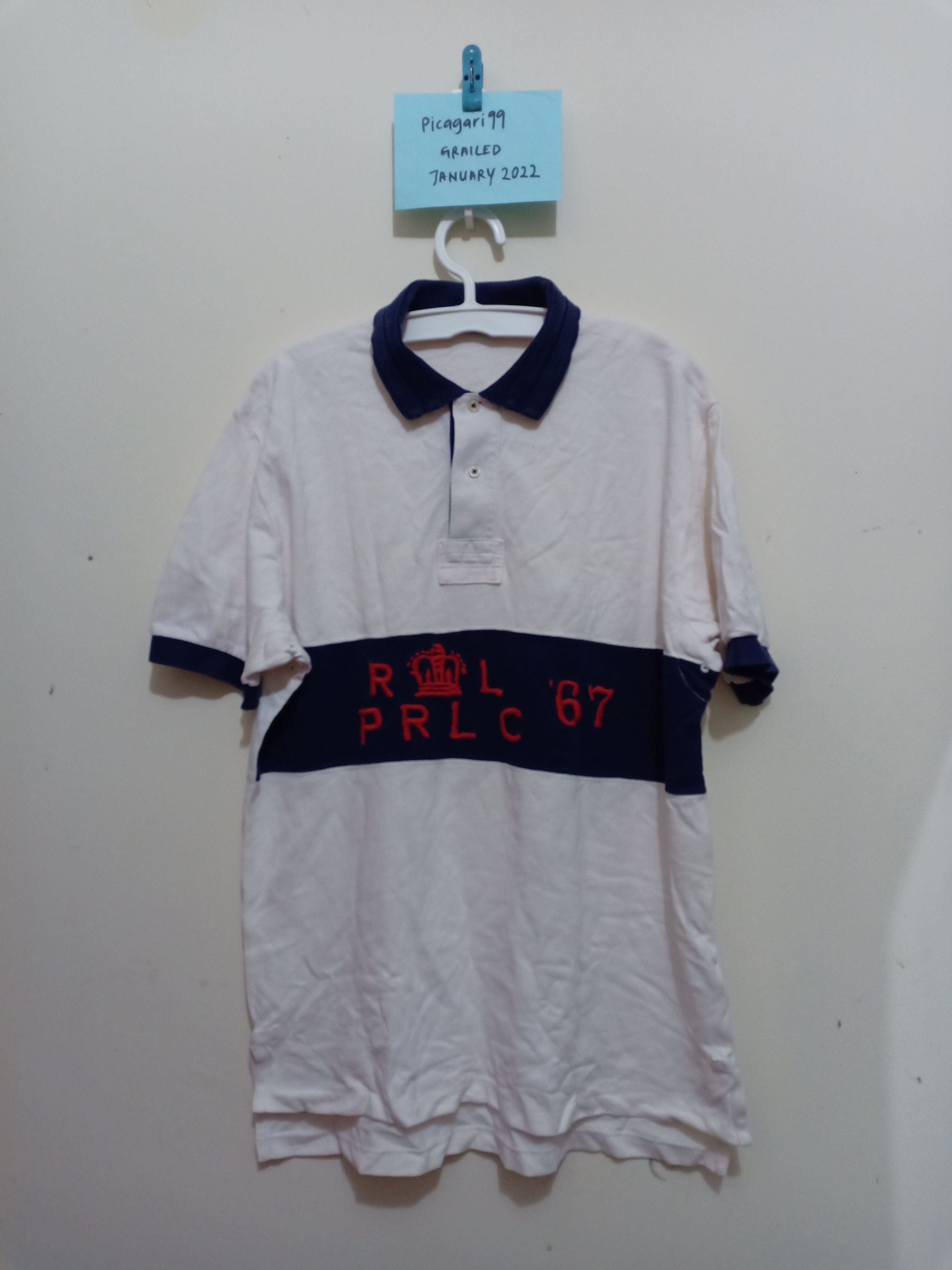 Polo Ralph Lauren Rare Vtg Polo by Ralph Lauren '67 Embroidered Logo Polo Tee Size US XL / EU 56 / 4 - 1 Thumbnail