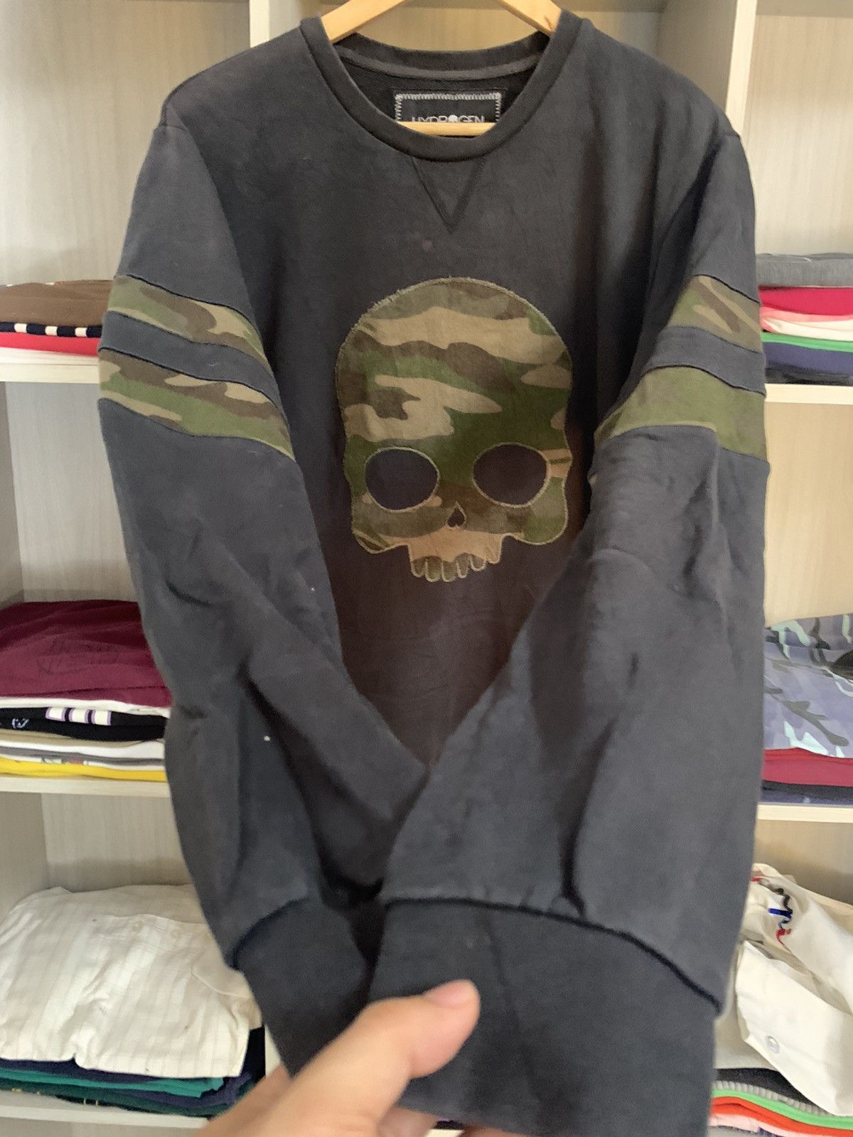 HYDROGEN Hydrogen luxury sportswear skull camo backhit number 17 Size US L / EU 52-54 / 3 - 3 Thumbnail