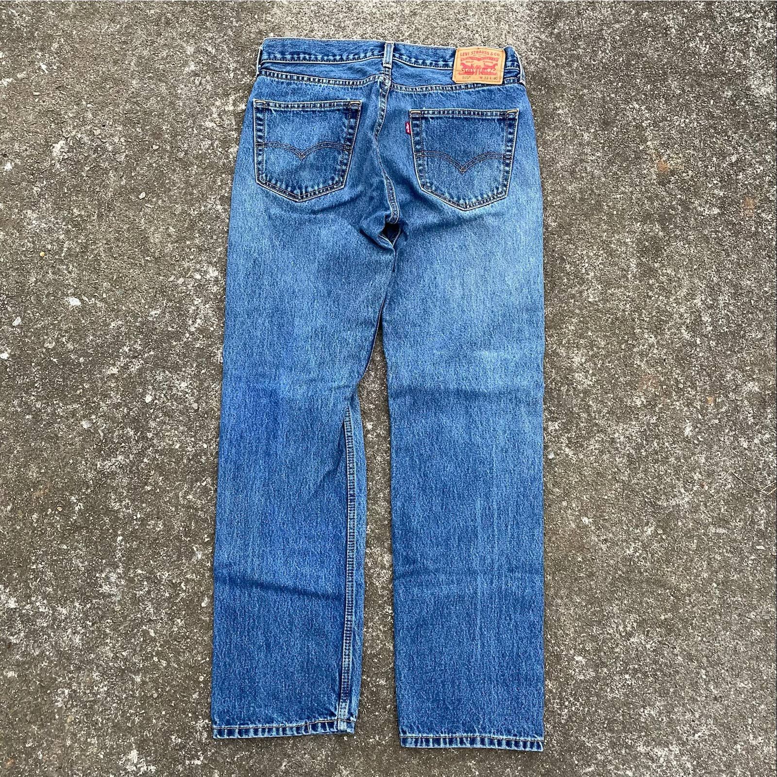 Levi's Levi's 505 Regular Fit Jeans 33x32 Size US 33 - 2 Thumbnail