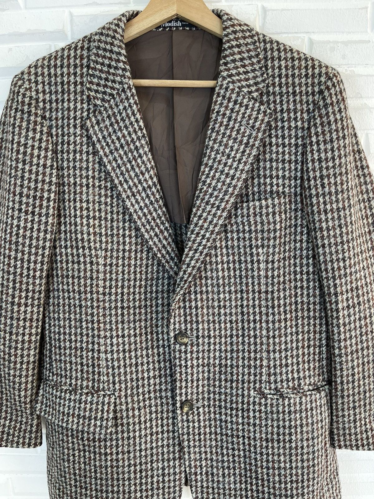 Harris Tweed VINTAGE HOUNDATOOTH WOOL BLEND HARRIS TWEED Size US M / EU 48-50 / 2 - 3 Thumbnail