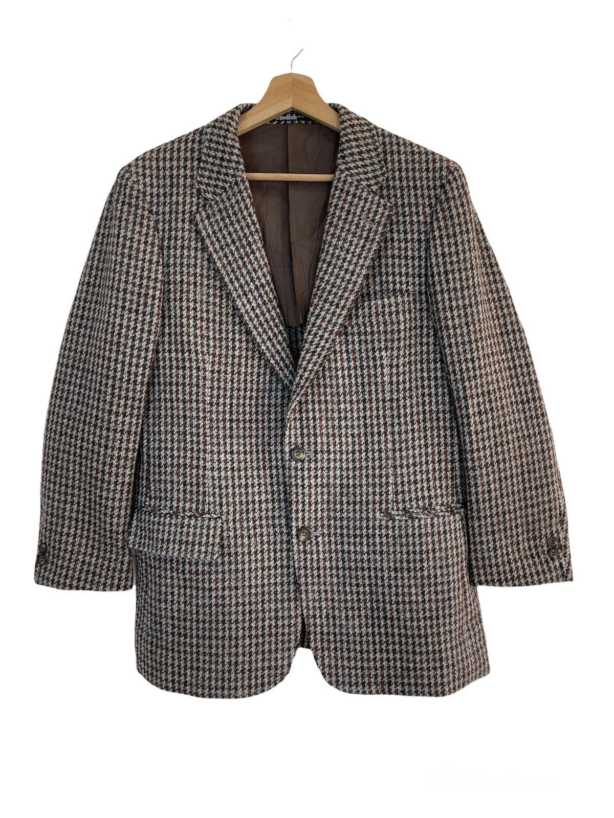 Harris Tweed VINTAGE HOUNDATOOTH WOOL BLEND HARRIS TWEED Size US M / EU 48-50 / 2 - 1 Thumbnail