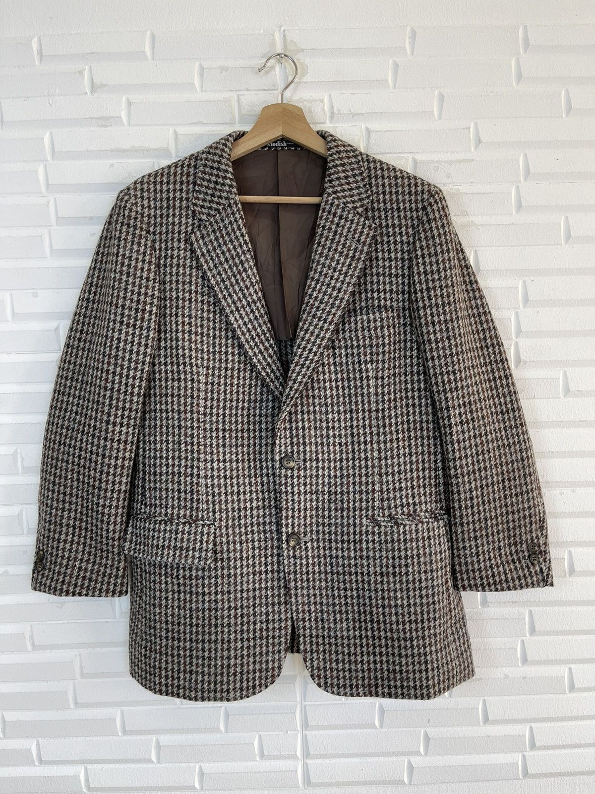 Harris Tweed VINTAGE HOUNDATOOTH WOOL BLEND HARRIS TWEED Size US M / EU 48-50 / 2 - 2 Thumbnail