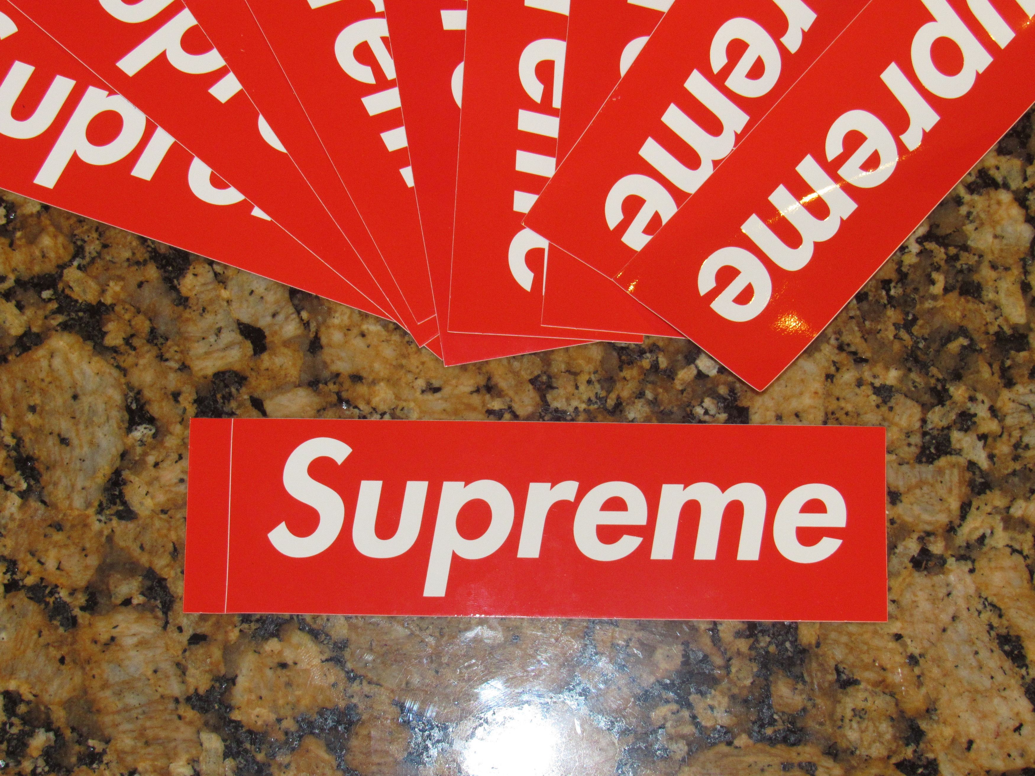 Supreme PACK OF 10 NEW SUPREME RED BOX LOGO VINYL GLOSS STICKERS Grailed