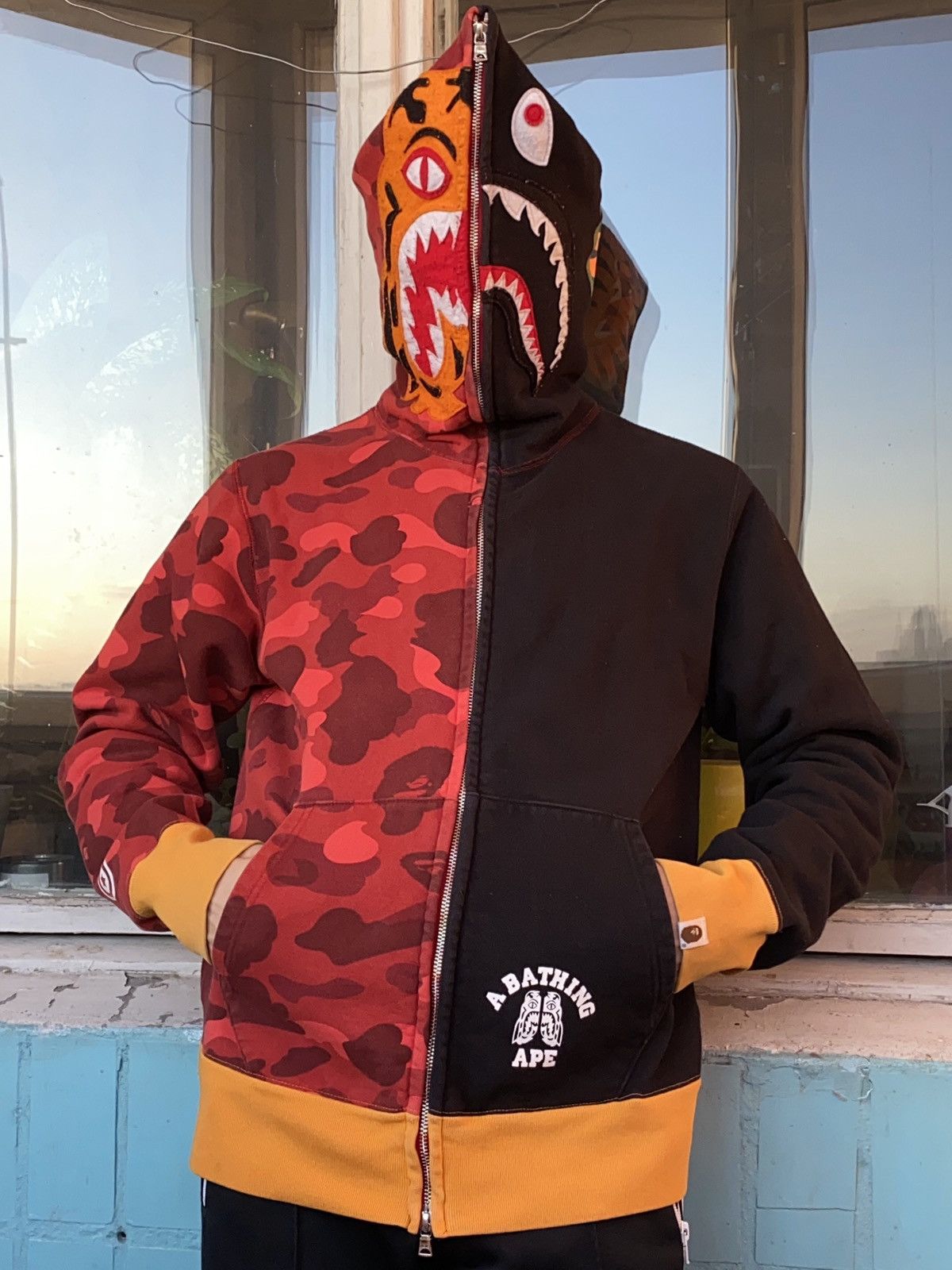 Bape half shark half tiger online