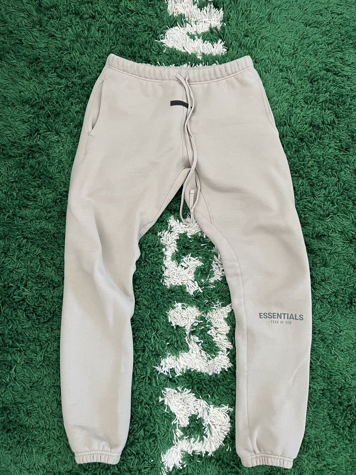 Pacsun Fear Of God Essentials Tan Sweatpants | Grailed