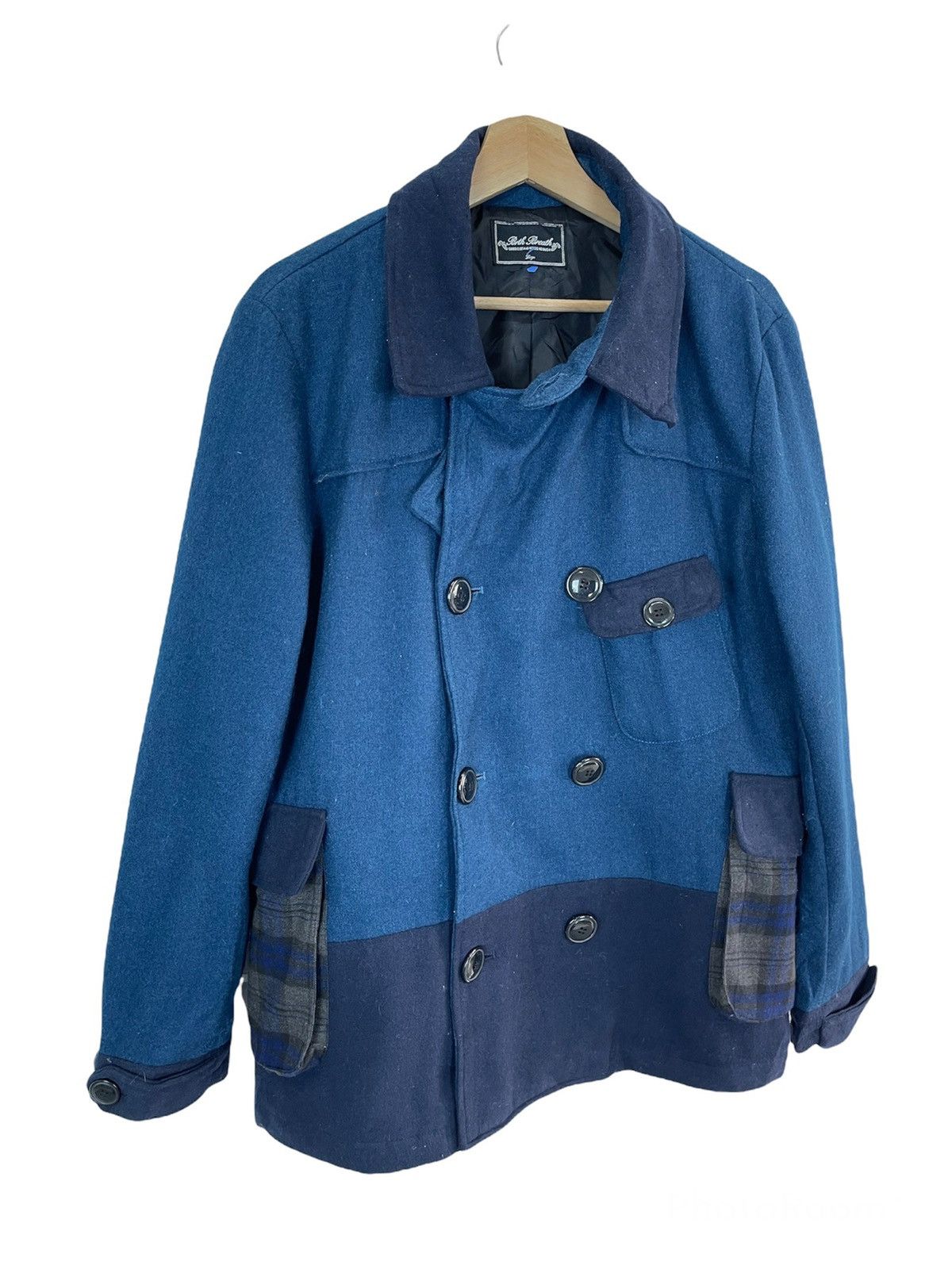 Angel Blue ❄️WINTER BLUE INDIGO PATCHPOCKETS Brth Breath Wool Size US L / EU 52-54 / 3 - 2 Thumbnail