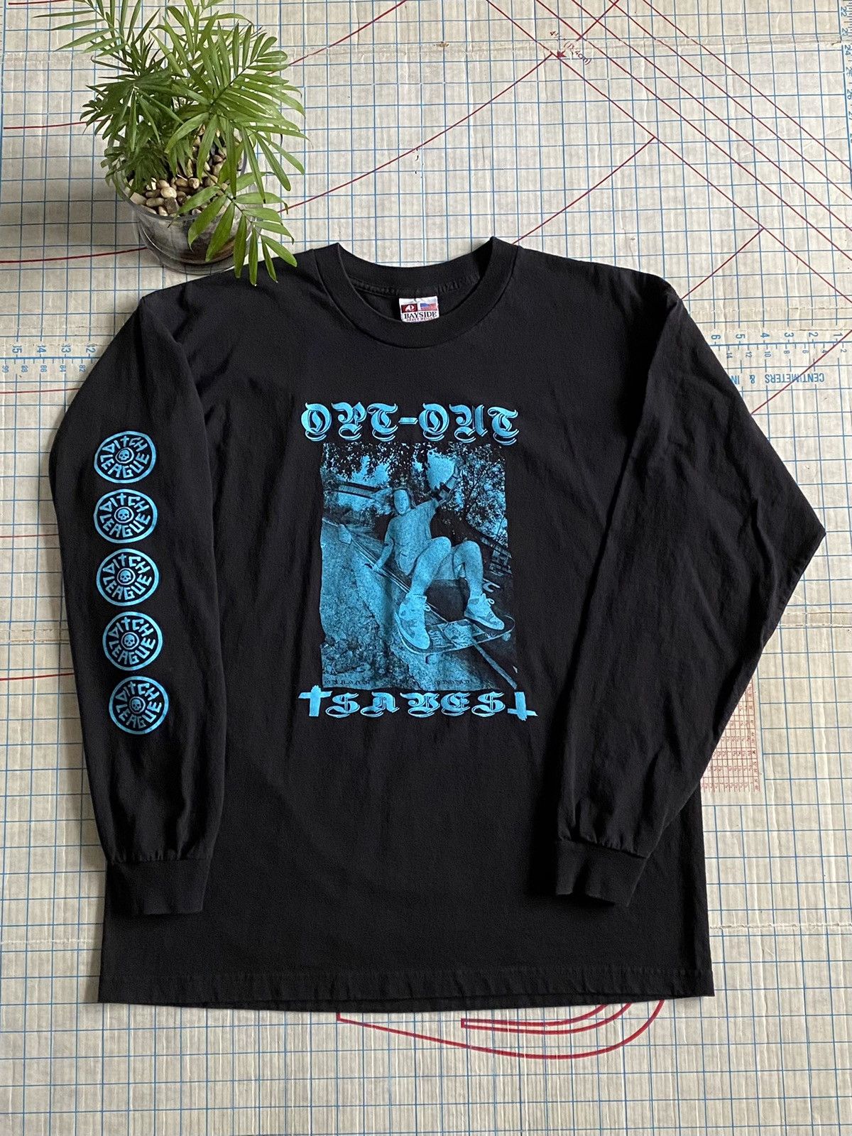 Vintage Vintage Ditch League Skateboard Long Sleeve Bayside Tag Size US XL / EU 56 / 4 - 1 Thumbnail