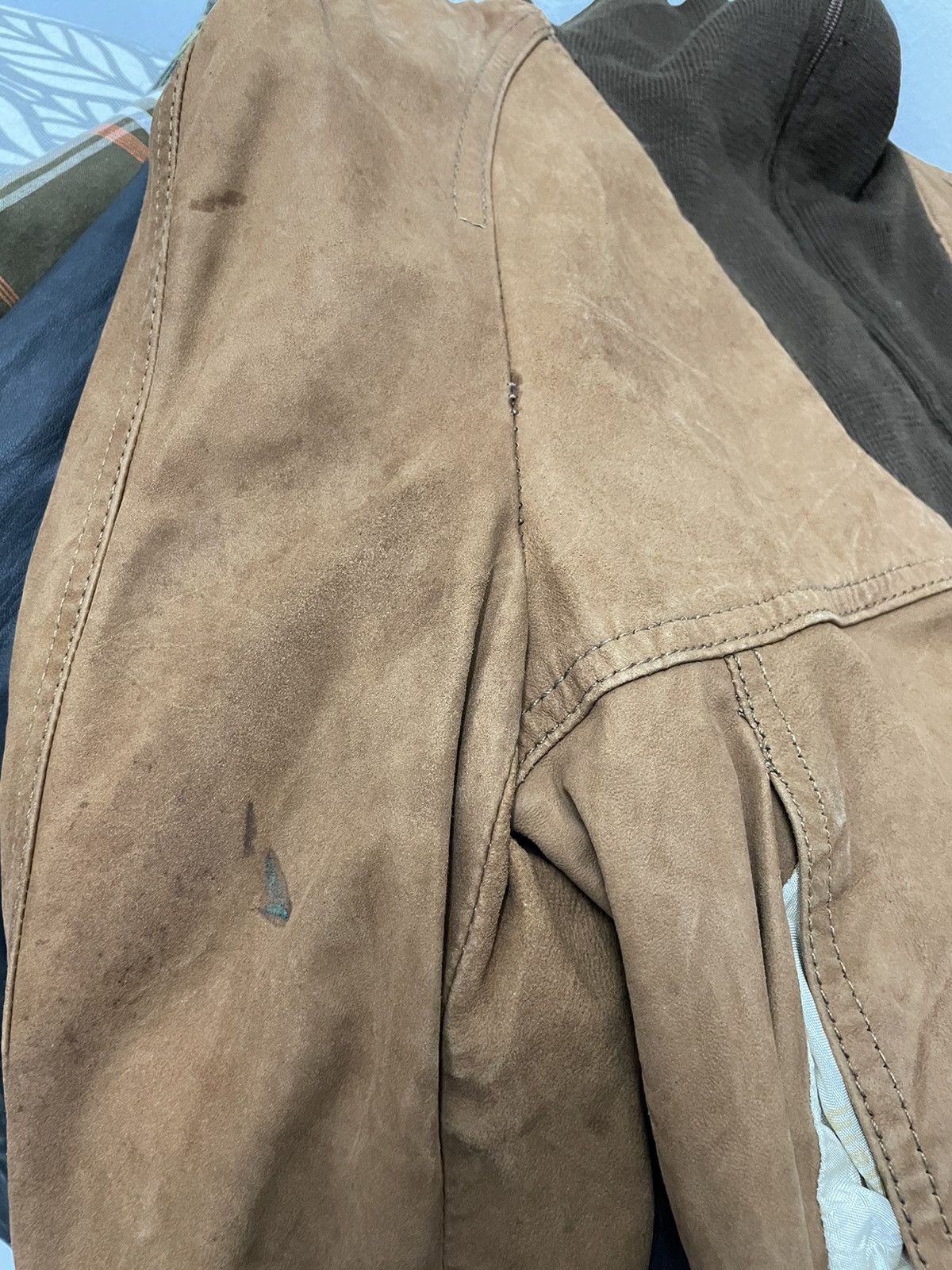 Pierre Balmain Pierre Balmain Half Zipper Leather Jacket Made In Canada Size US XXS / EU 40 - 16 Thumbnail