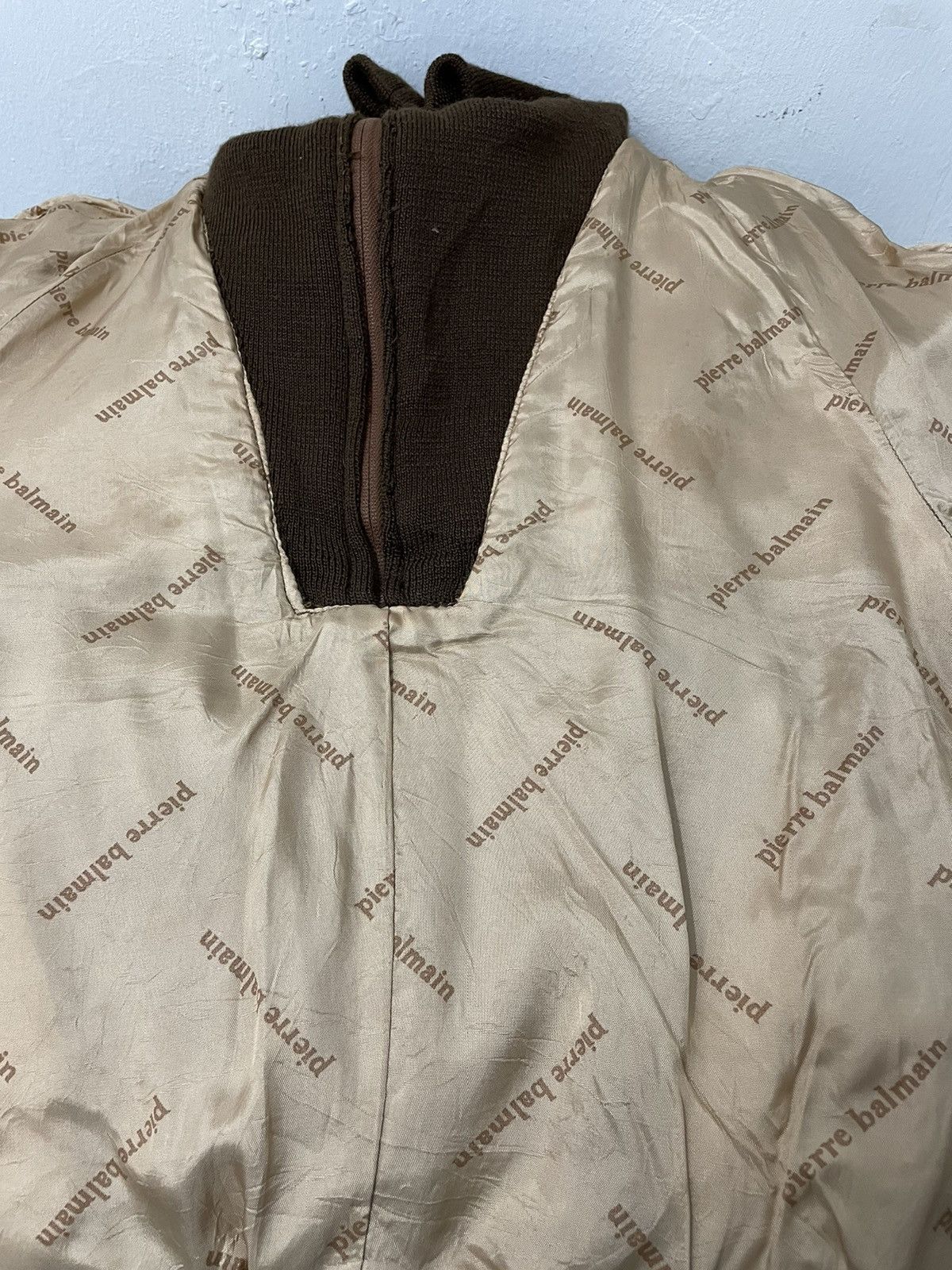 Pierre Balmain Pierre Balmain Half Zipper Leather Jacket Made In Canada Size US XXS / EU 40 - 18 Thumbnail