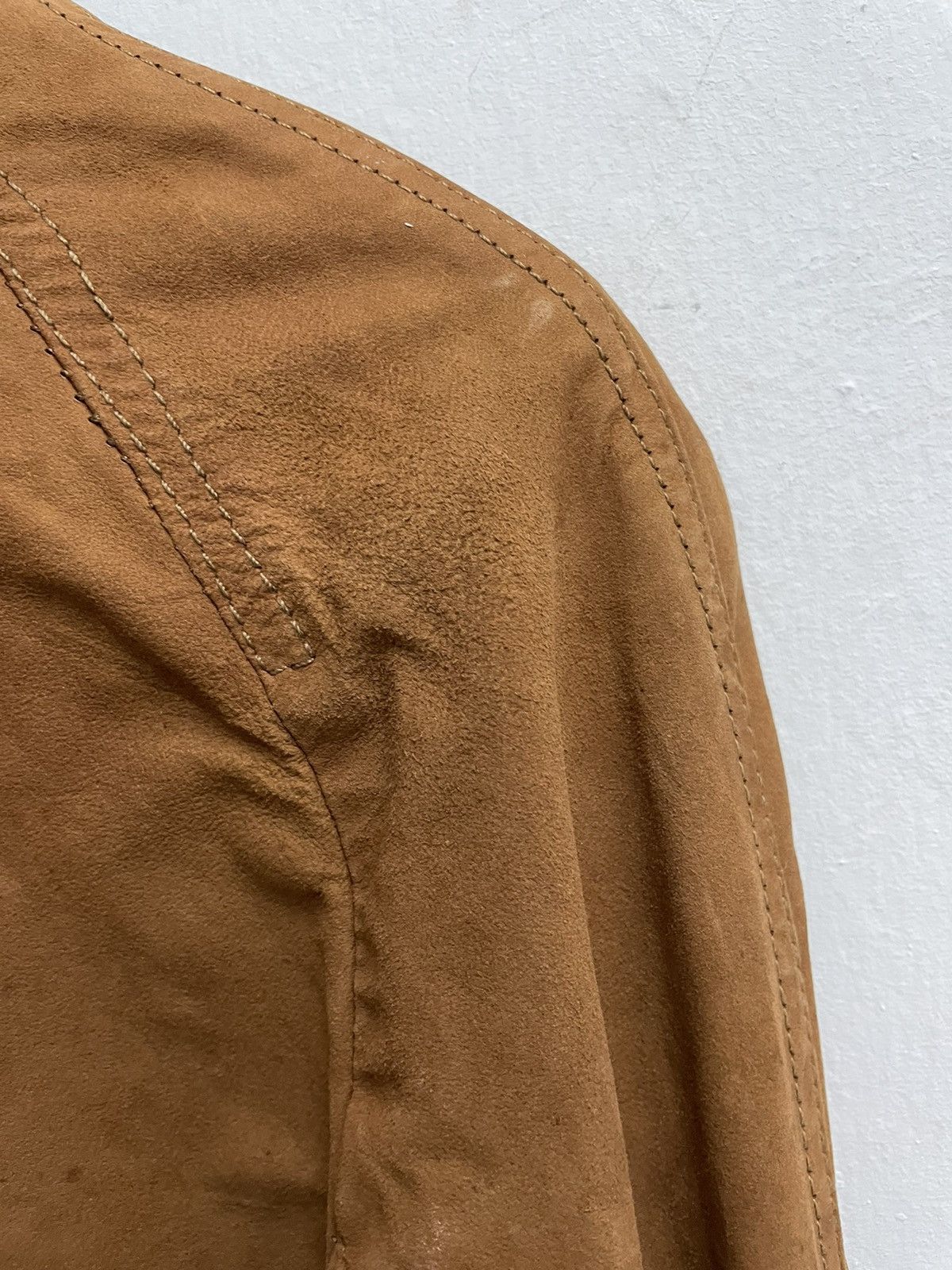 Pierre Balmain Pierre Balmain Half Zipper Leather Jacket Made In Canada Size US XXS / EU 40 - 13 Thumbnail
