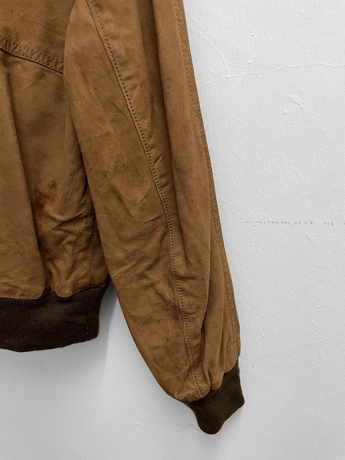 Pierre Balmain Pierre Balmain Half Zipper Leather Jacket Made In Canada Size US XXS / EU 40 - 14 Thumbnail