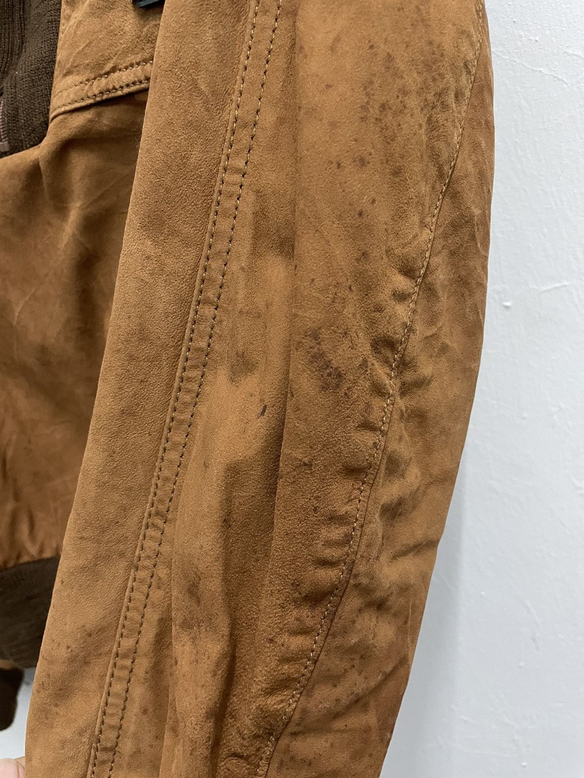 Pierre Balmain Pierre Balmain Half Zipper Leather Jacket Made In Canada Size US XXS / EU 40 - 9 Thumbnail