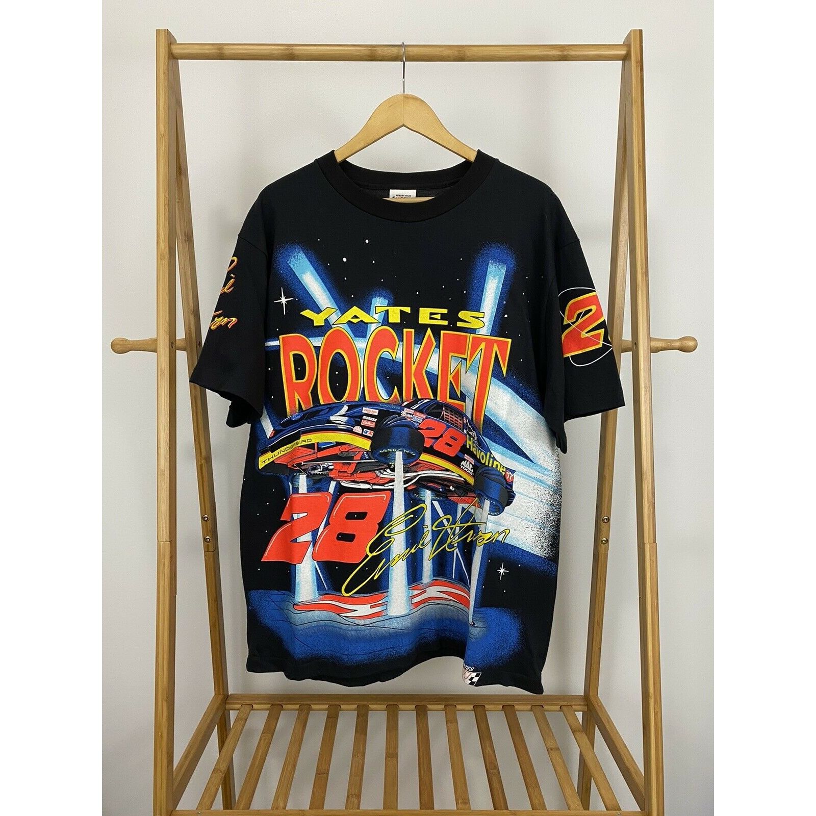 NASCAR × Vintage VTG Ernie Irvan Yates Rocket Nascar AOP T