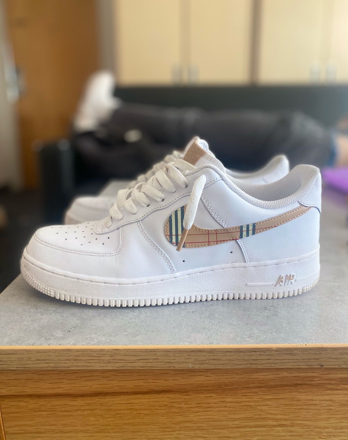 custom burberry nike air force 1