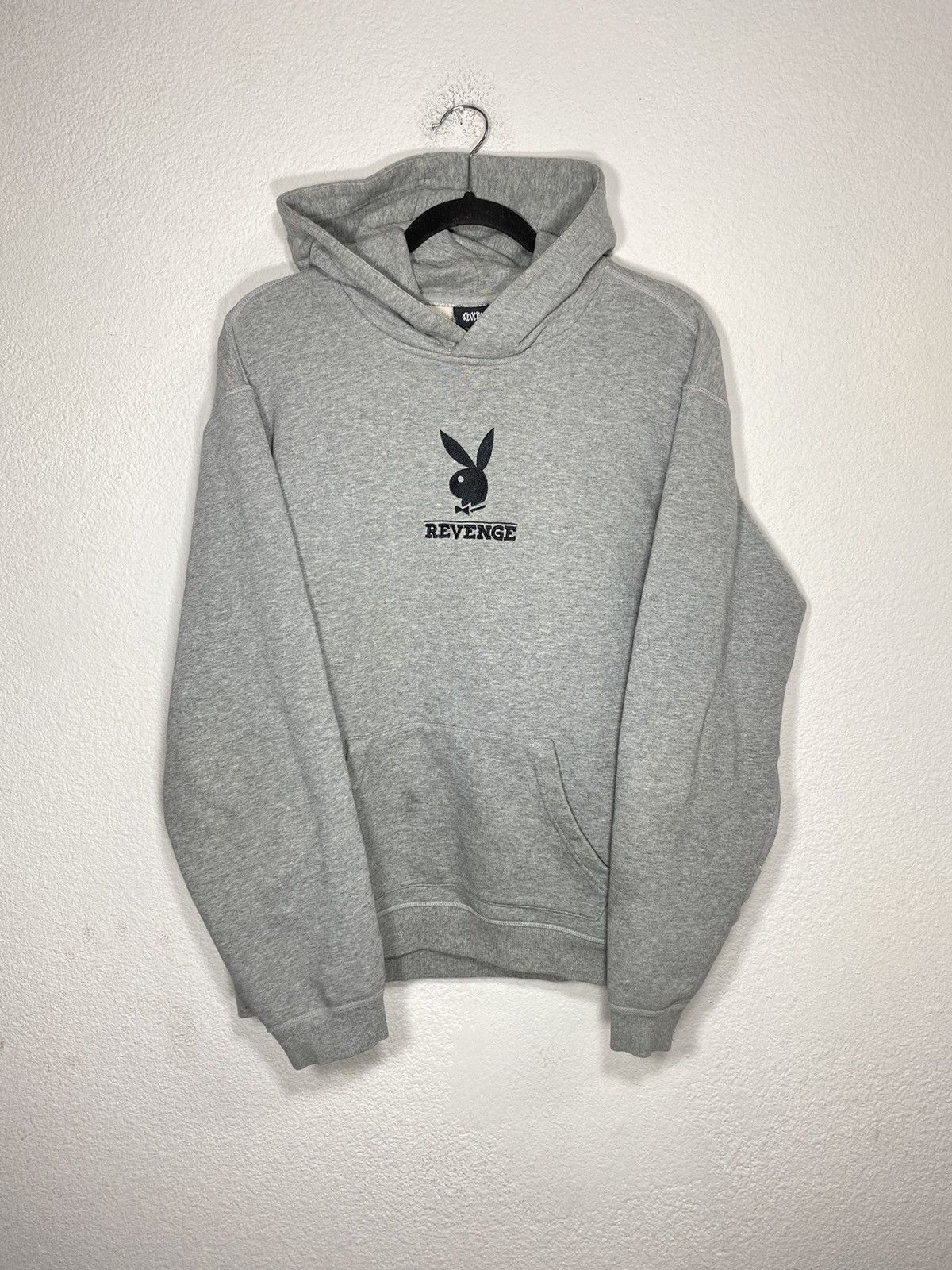 Playboy Revenge x Playboy Grey Embroidered Trademark Hoodie Size US M / EU 48-50 / 2 - 1 Thumbnail