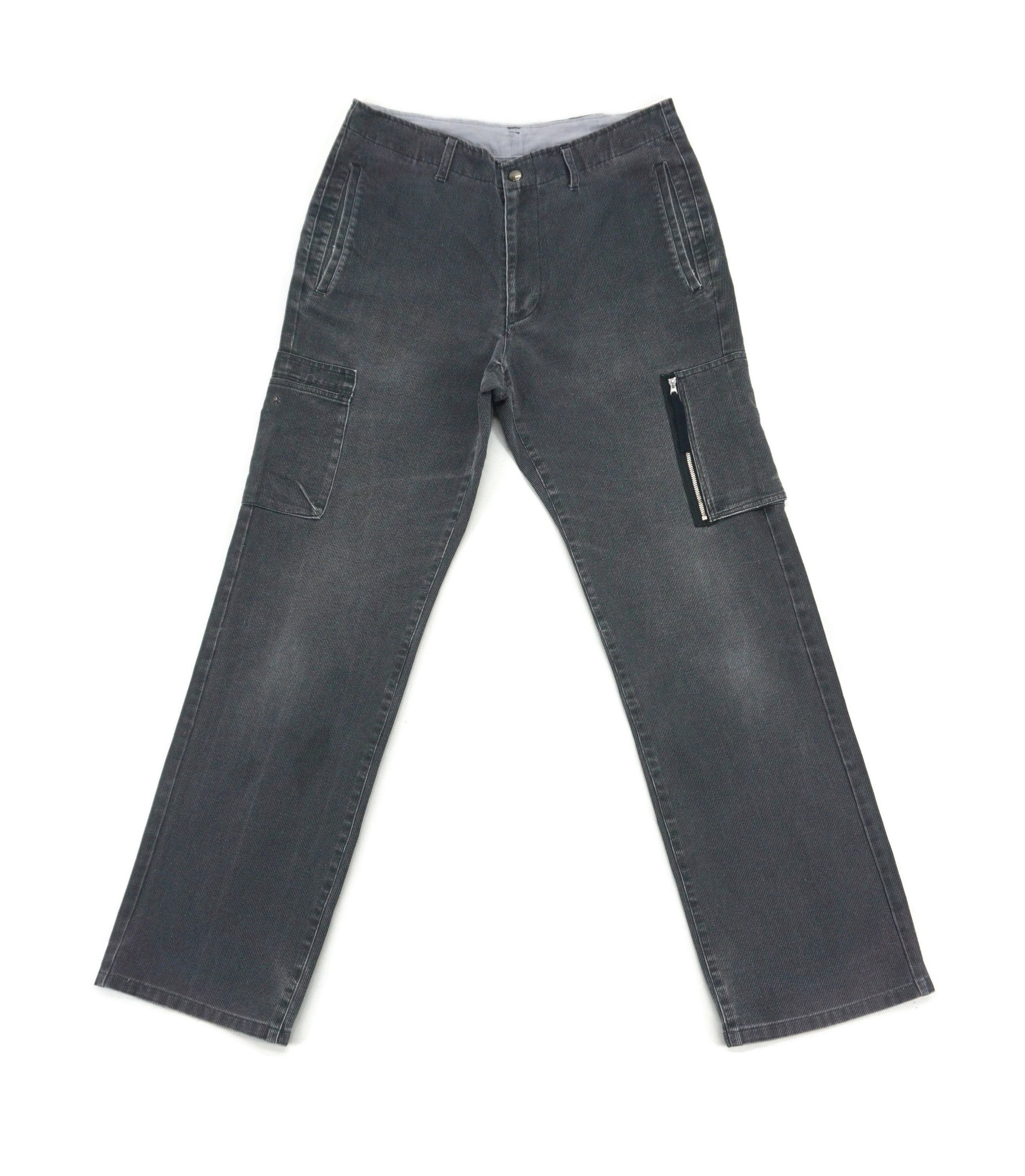 image of Comme Ca Ism Corduroy Cargo Pants Multi Zipper Pants in Black, Men's (Size 32)