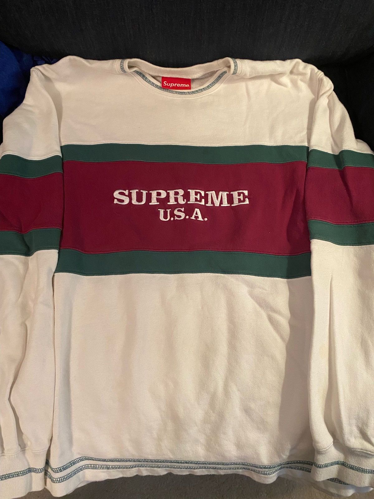 Supreme center stripe crewneck sales