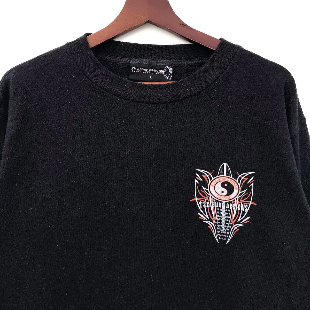 Other Vintage T&c Surf Hawaiian BigLogo Crewneck Sweatshirt Size US L / EU 52-54 / 3 - 5 Thumbnail