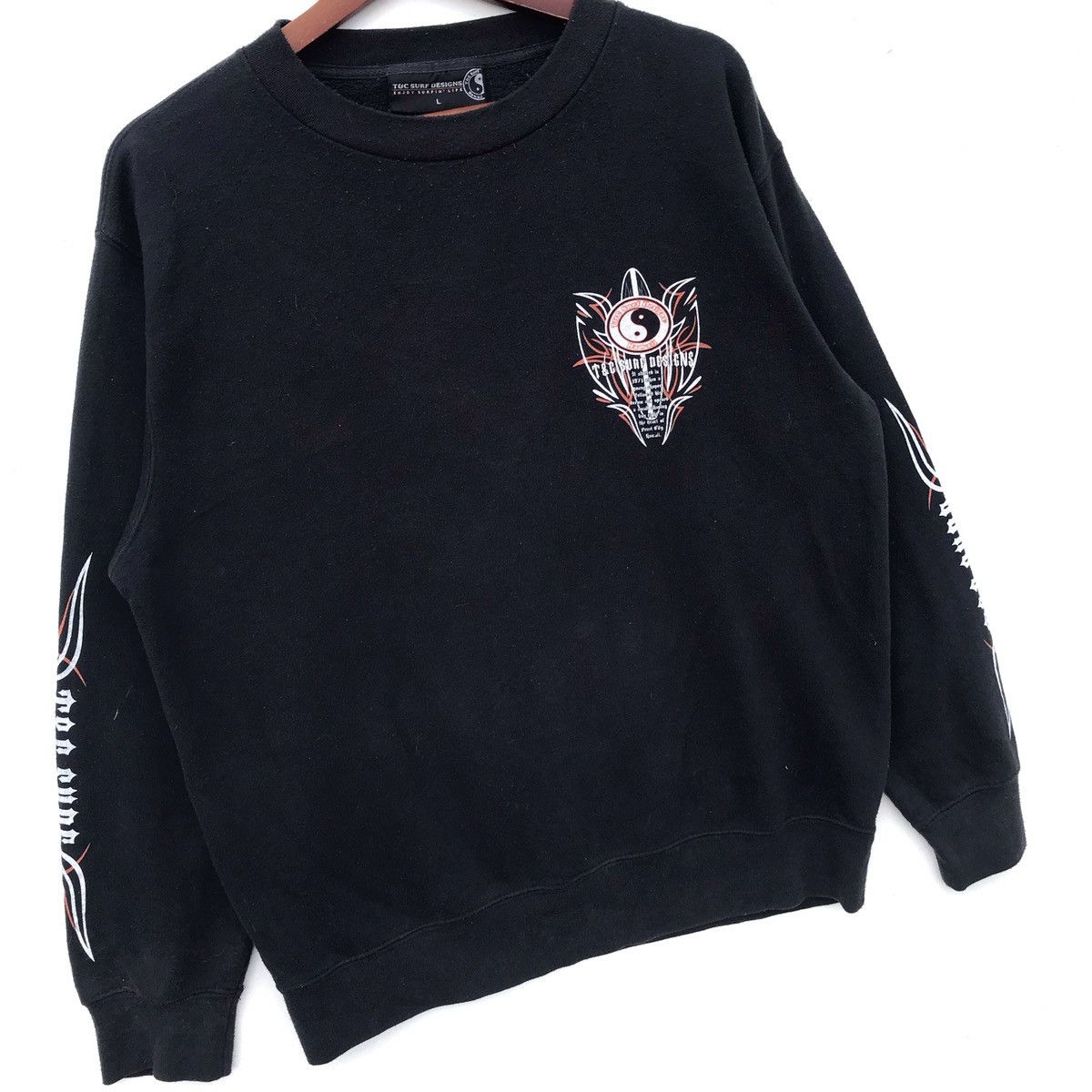 Other Vintage T&c Surf Hawaiian BigLogo Crewneck Sweatshirt Size US L / EU 52-54 / 3 - 2 Thumbnail