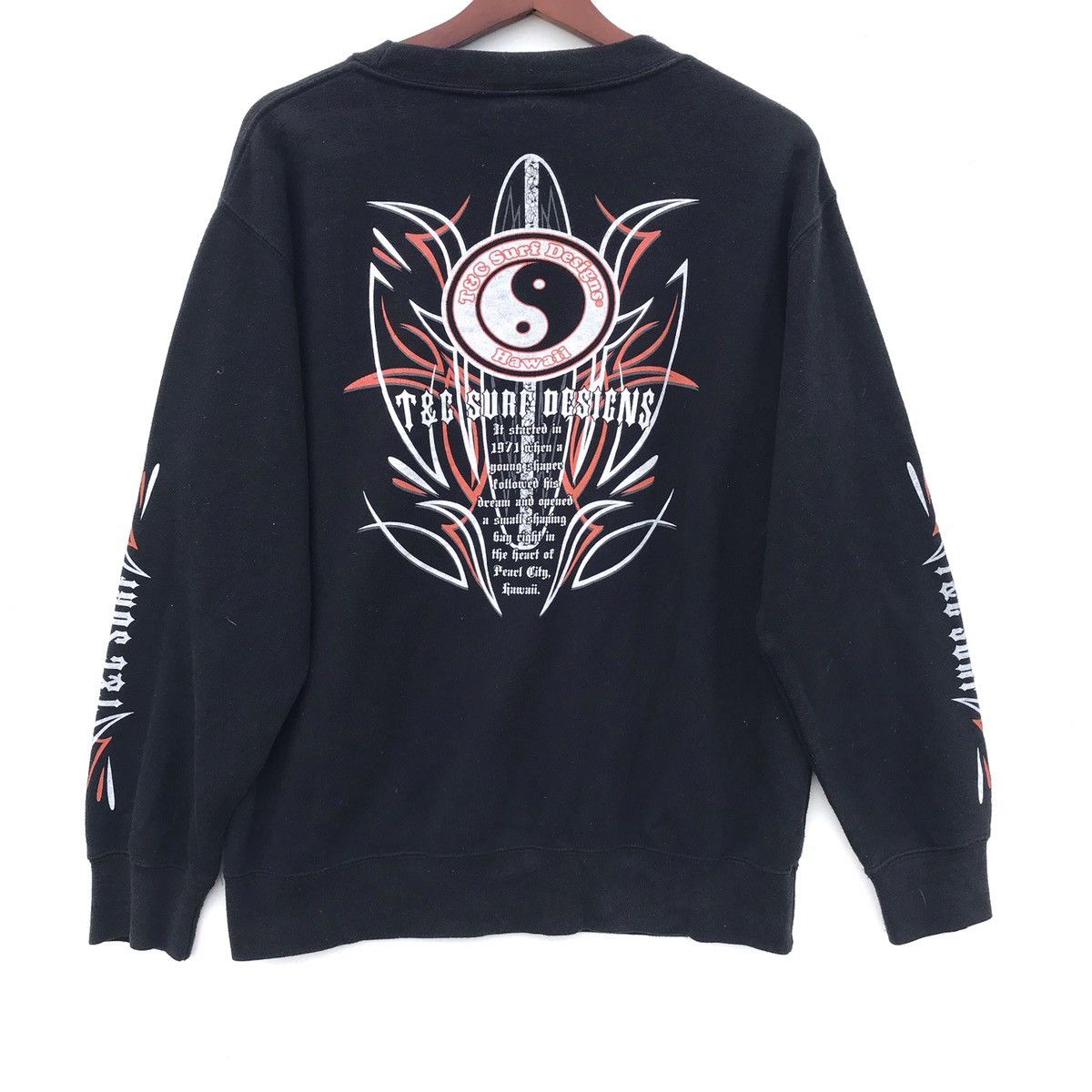 Other Vintage T&c Surf Hawaiian BigLogo Crewneck Sweatshirt Size US L / EU 52-54 / 3 - 6 Thumbnail