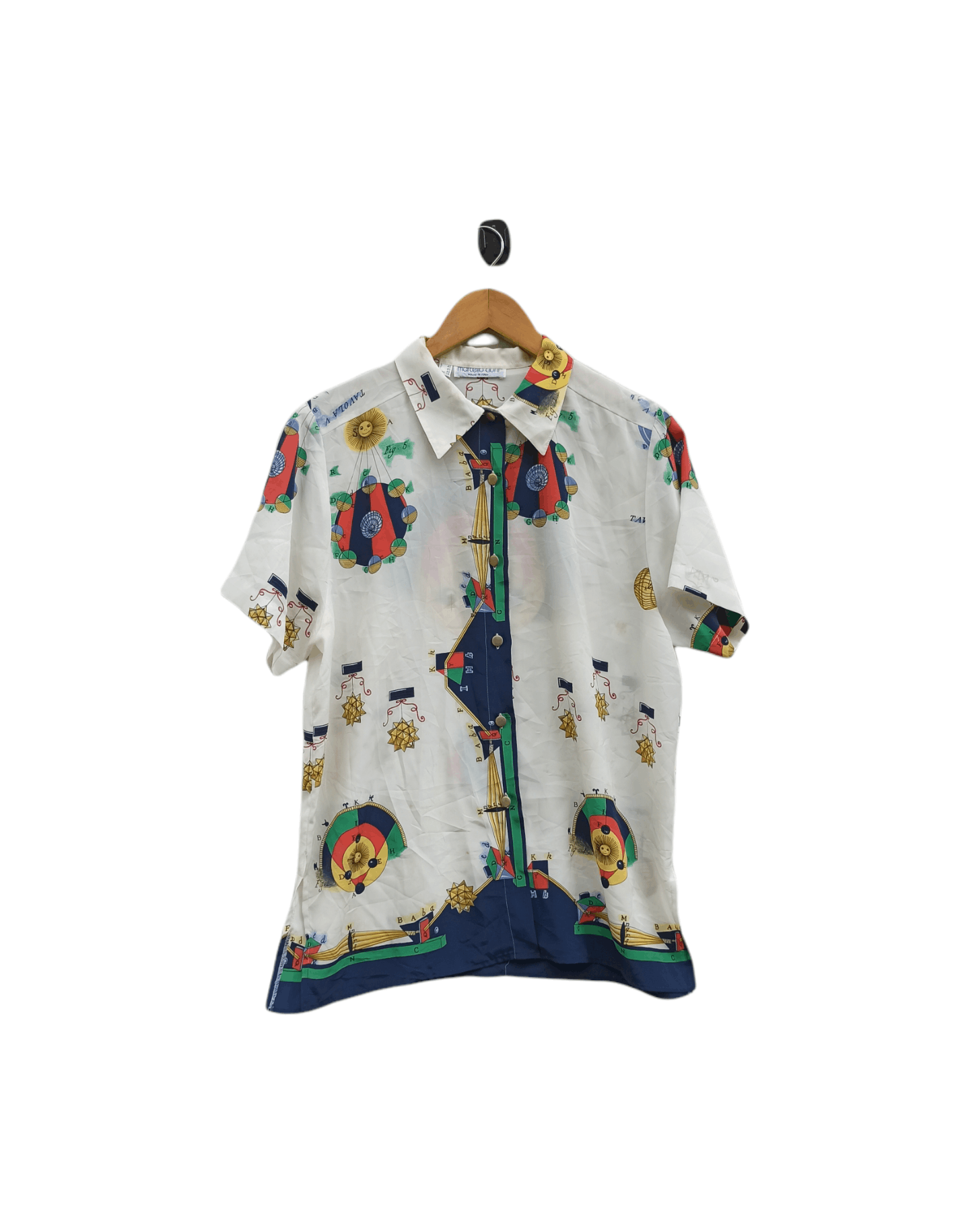 Arts & Science × Vintage Vintage Marcello Doni silk Shirt Size US XS / EU 42 / 0 - 1 Thumbnail
