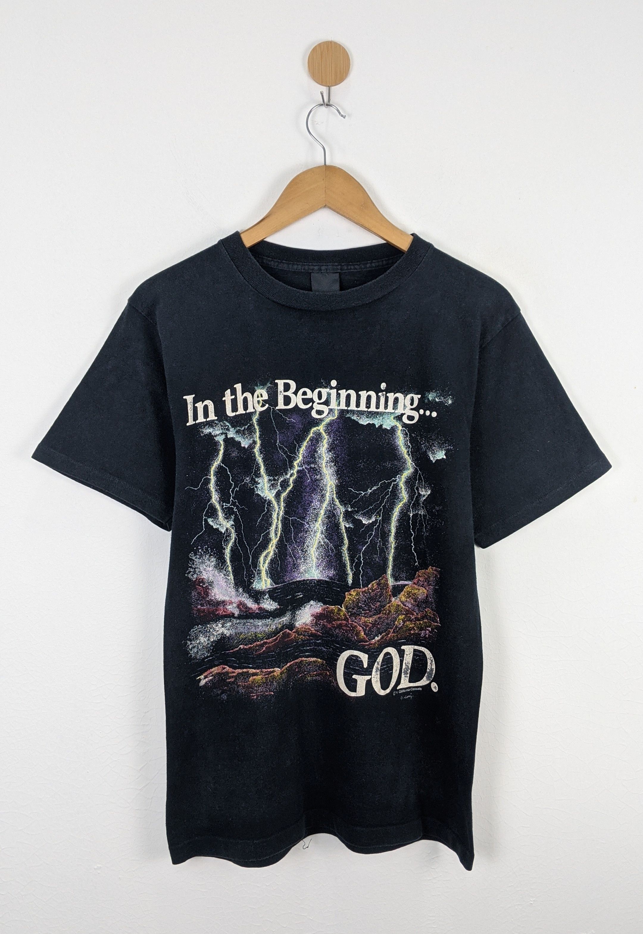 Vintage Vintage In the Beginning God 90s 1991 Jesus shirt Size US M / EU 48-50 / 2 - 1 Thumbnail