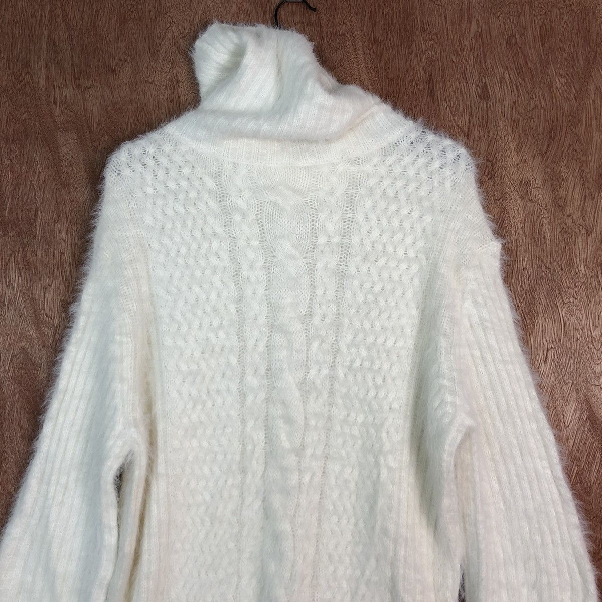 Japanese Brand Colza White Mohair Shag shaggy long Knitwear #c359 Size US M / EU 48-50 / 2 - 2 Thumbnail