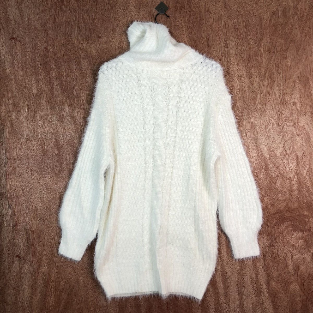 Japanese Brand Colza White Mohair Shag shaggy long Knitwear #c359 Size US M / EU 48-50 / 2 - 1 Thumbnail