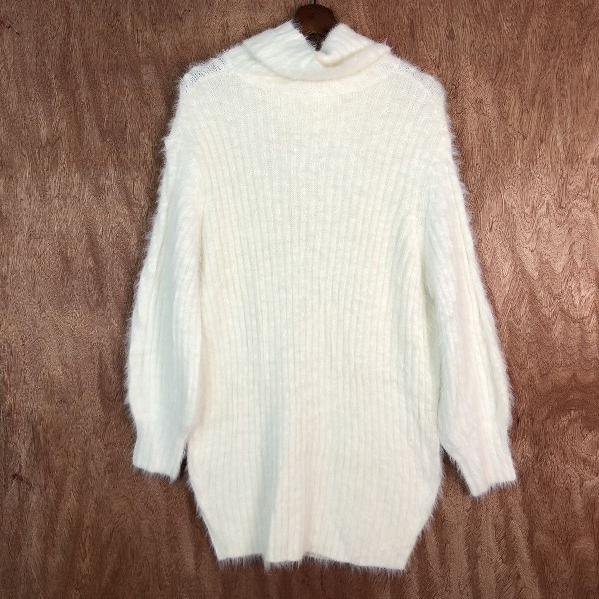 Japanese Brand Colza White Mohair Shag shaggy long Knitwear #c359 Size US M / EU 48-50 / 2 - 10 Thumbnail